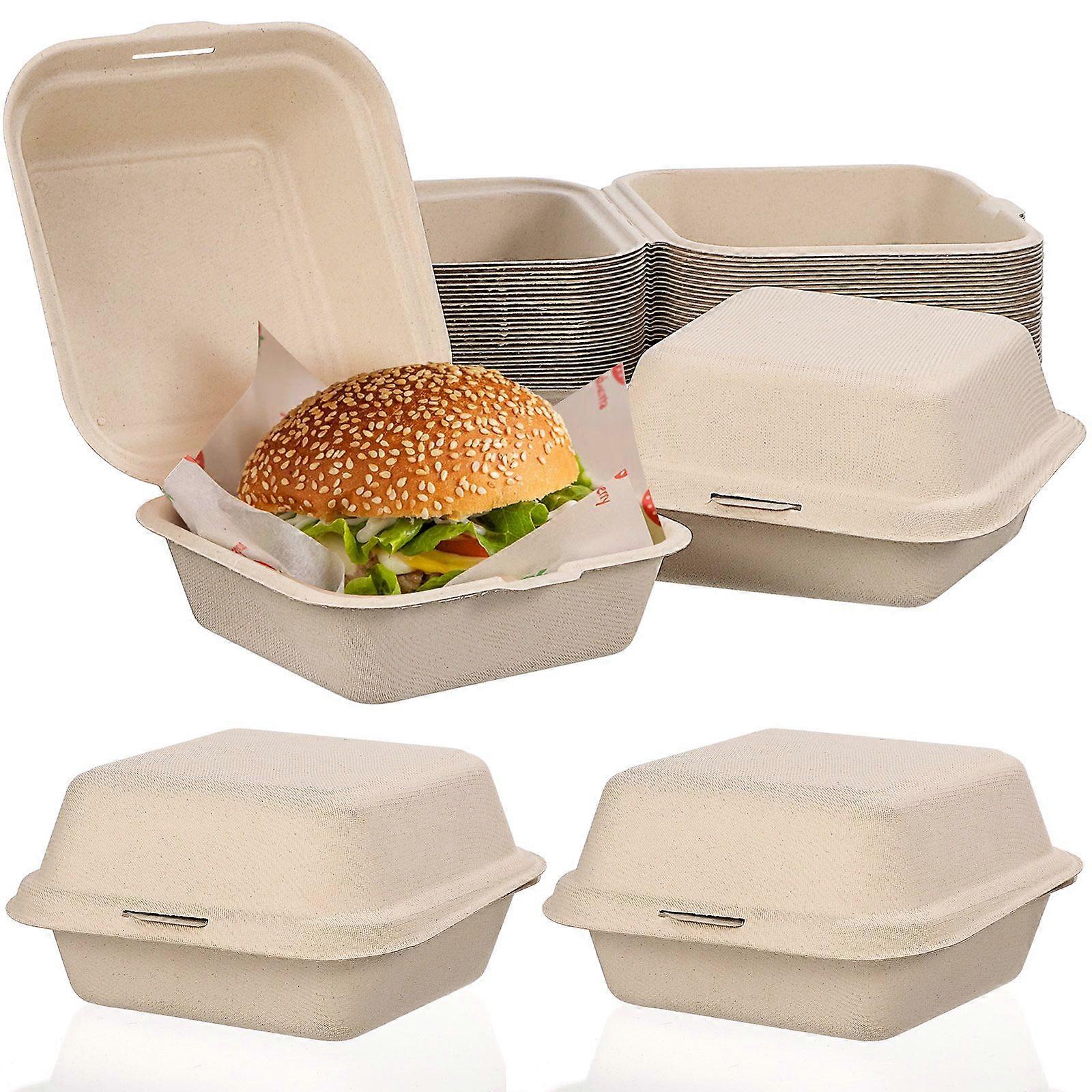 30Pcs 일회용 식품 상자 이동 상자 일회용 식품 용기 이동 컨테이너 포장 상자