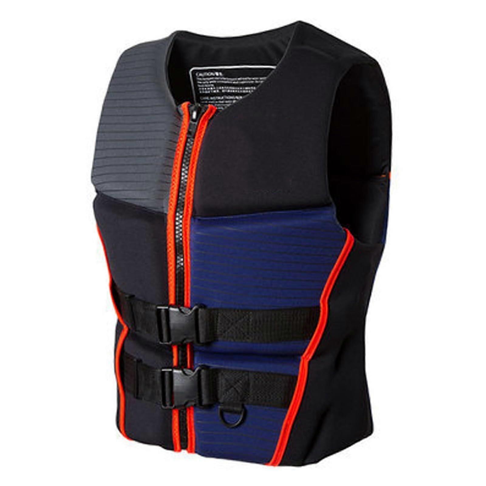 life jacket, snorkel vest with zipper and adjustable hip belt for swimming, surfing, kayaking (black, S) S black