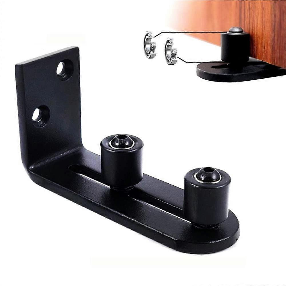 Gulvguide Skydedøre Stalddøre Vægmonterede kuglelejer Sort