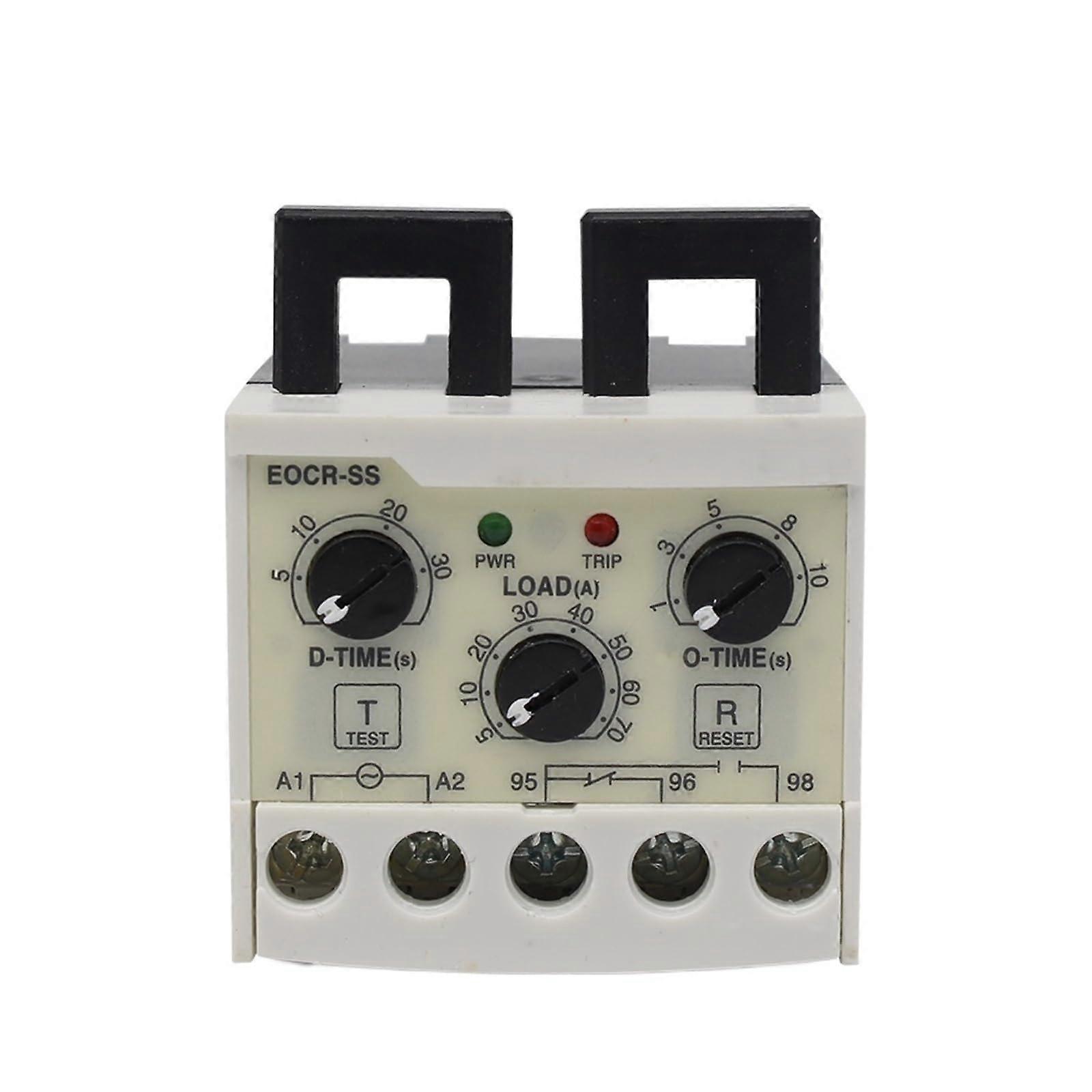 5-60A Electronic Overload Relay with Adjustable Start Delay and Phase Failure Protection