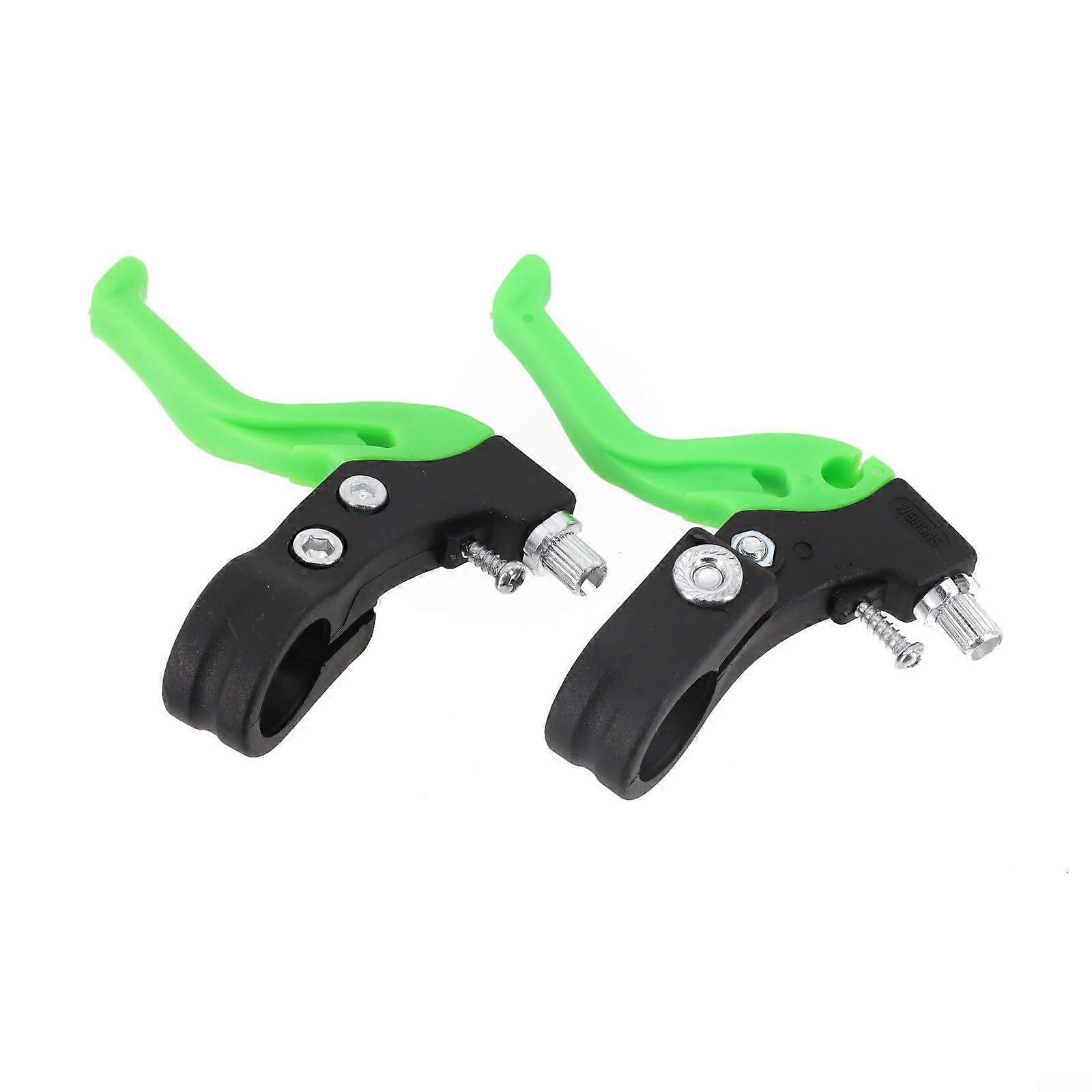 2 x 2cm Green Bicycle Handlebar Brake Lever Set for Bike Repair and Replacement, Compatible with Standard Handlebars