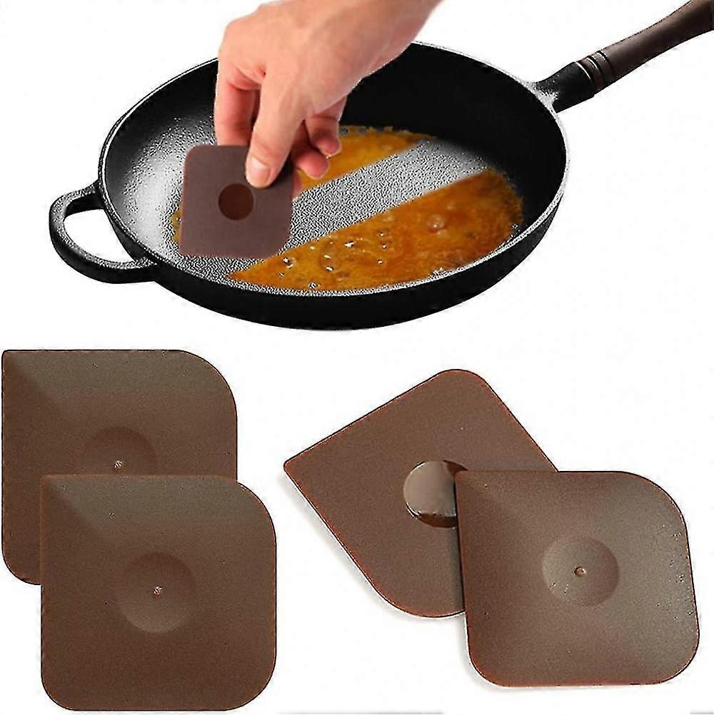 4 Pcs Pan Scraper Tool Multifunctional Dish Scraper Plastic Scraper Handheld Pot Scraper For Kitchen Tools