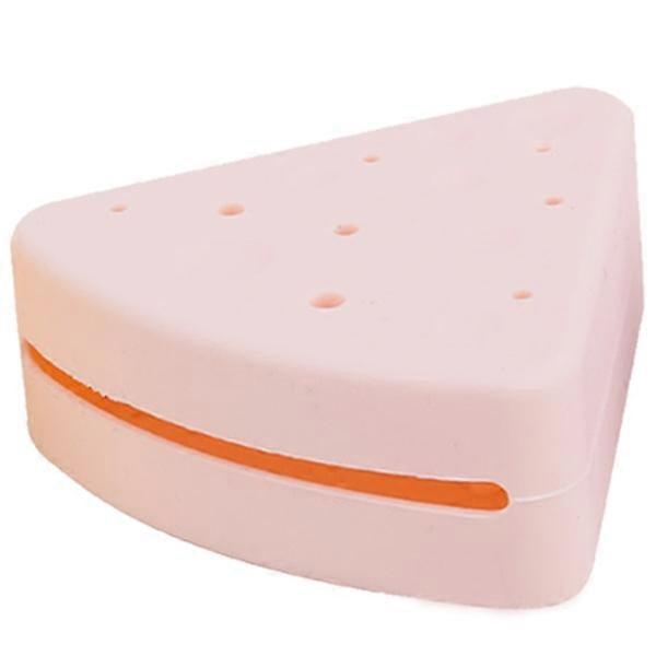 IC Triangle Powder Puff Case, Breathable Silicone Makeup Sponge Pink