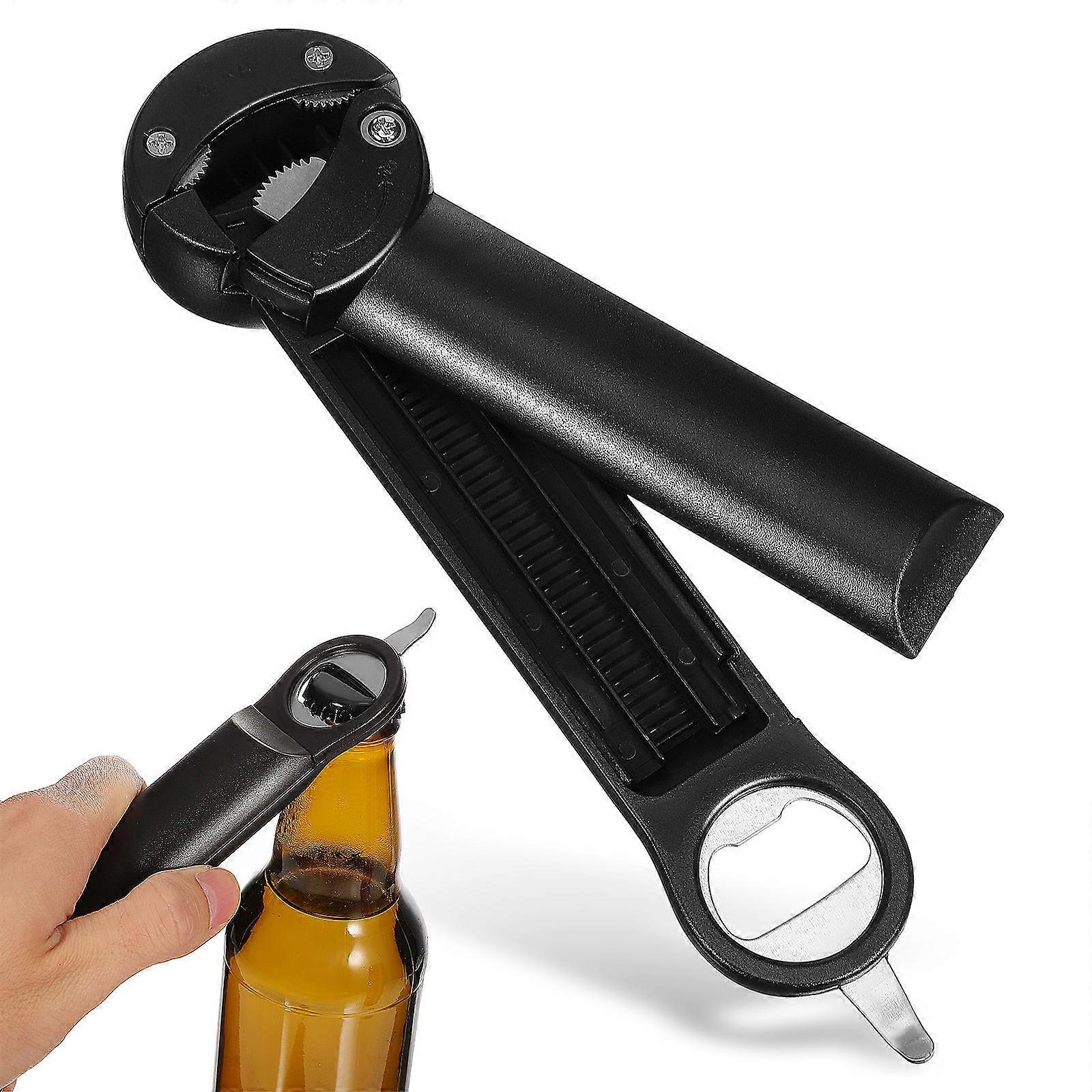Extended Handle Retractable Bottle Opener Jar Opener opener for Camping Picnic 21.00x4.80x2.50cm 1Set