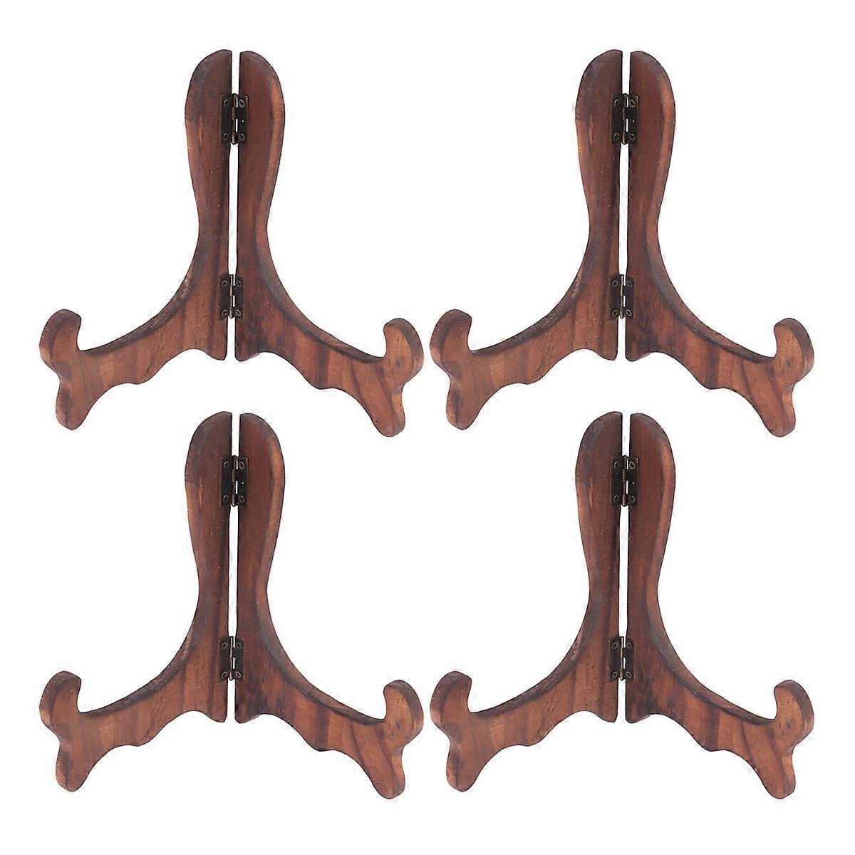 Decorative Plate Display Tea Biscuit Dish Easel Rack Display Stand for Business Owners 4Pcs