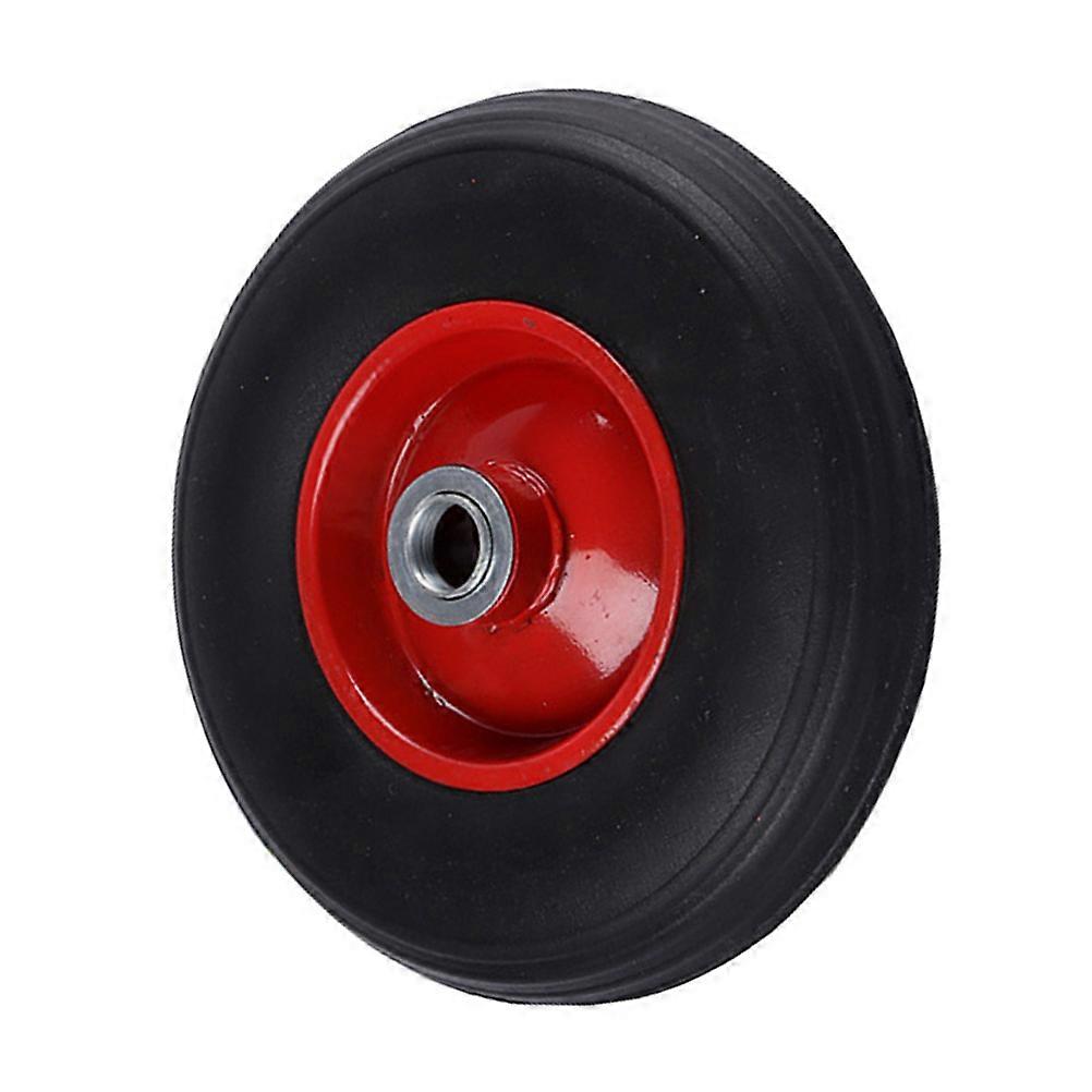 Caster Wheel Solid Rubber 8 Inch Diameter For Trolleys Black Durable 1Pack