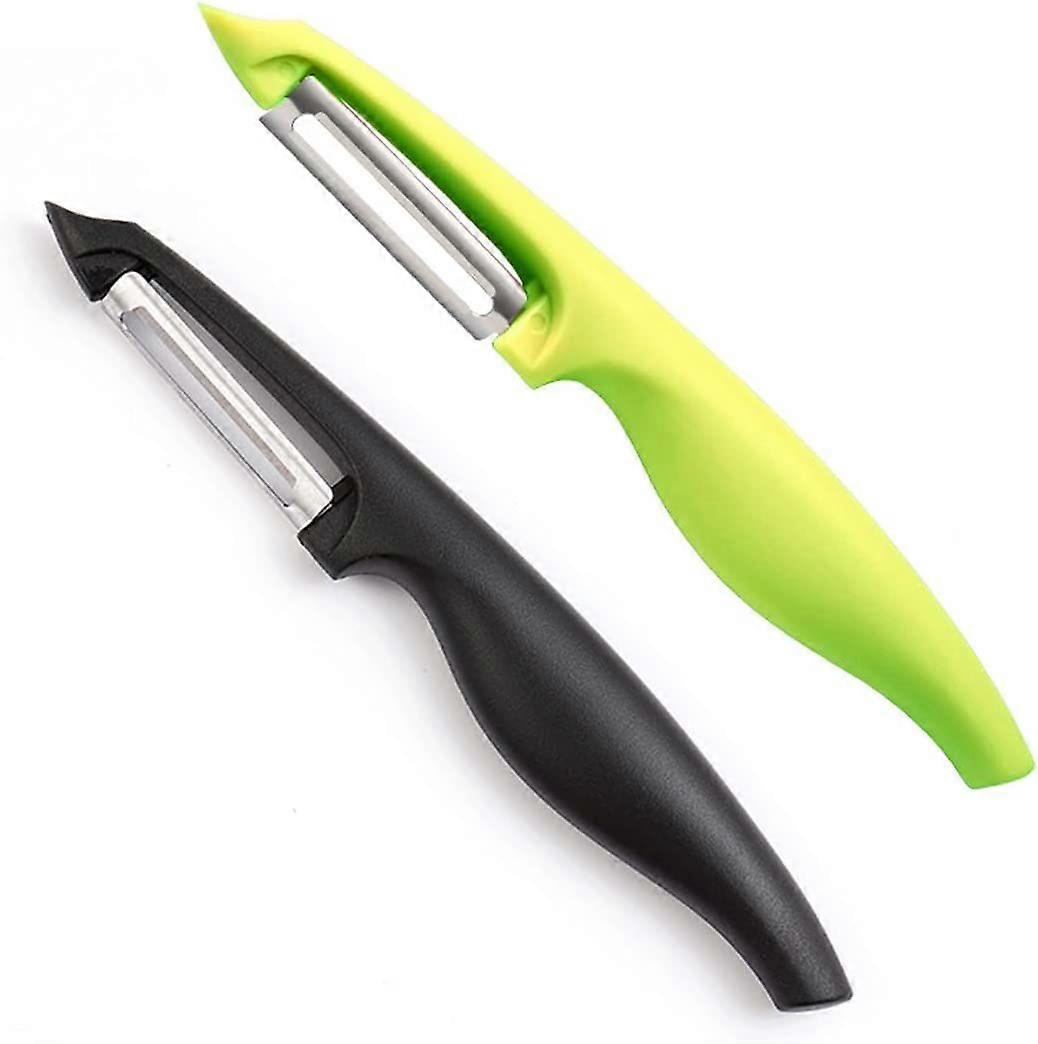Universal peeler with pendulum blade, sharp, double-sided, stainless steel, dishwasher safe, 2 pieces