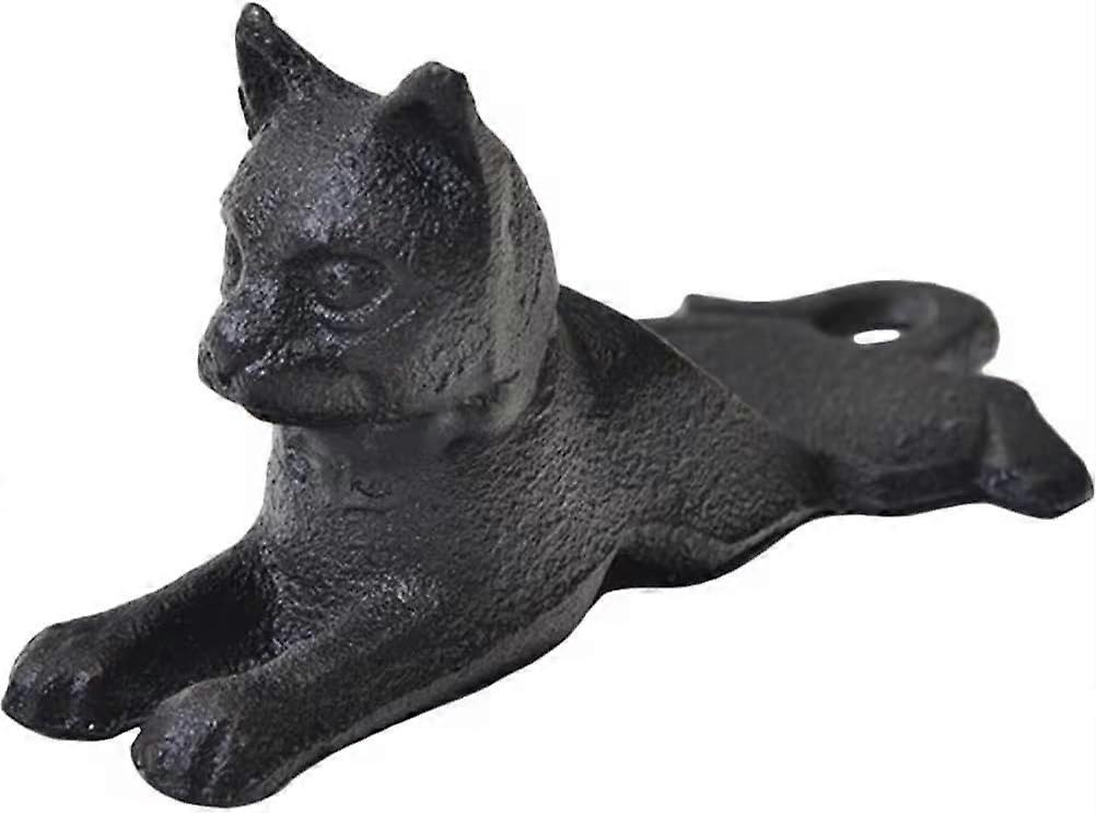 6' Cast Iron Door Stop Decorative Wedge Anti Collision Wall Protector