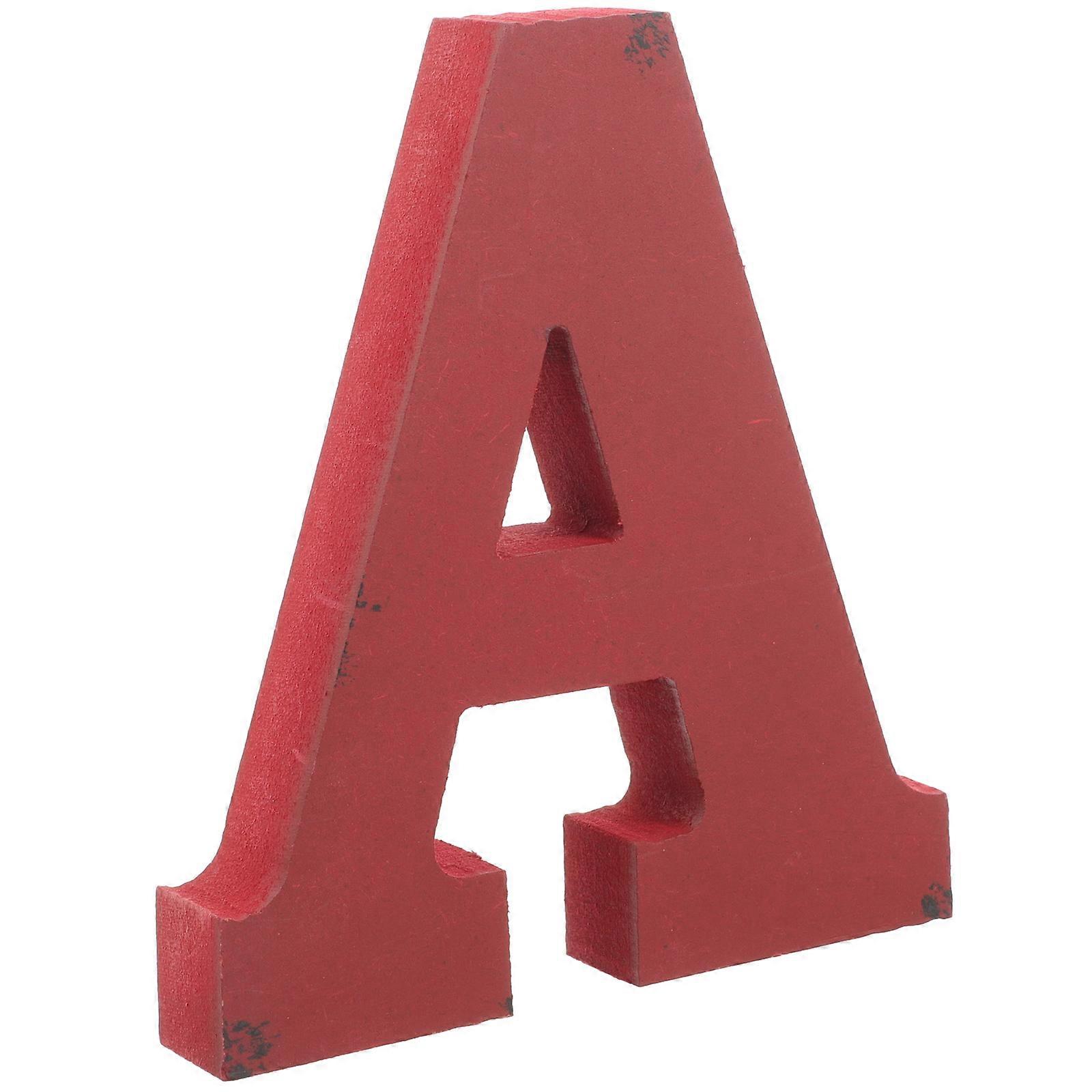 Wood Lettering For A Family Wooden Block Letters Letter A Sign Creation Festival Red 18x16cm 1Set