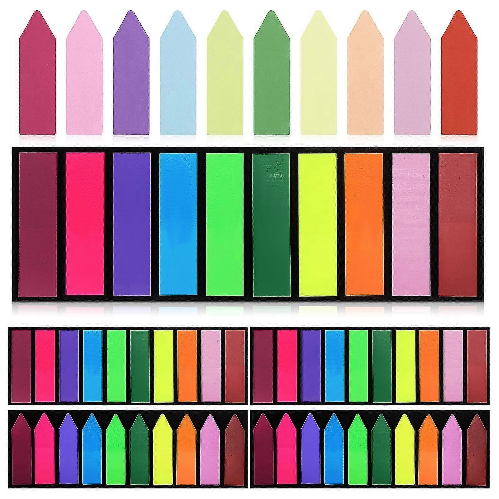 6 Pack Self-Adhesive Page Markers Repositionable Sticky Tabs Notes for Marking and Highlighting Pages