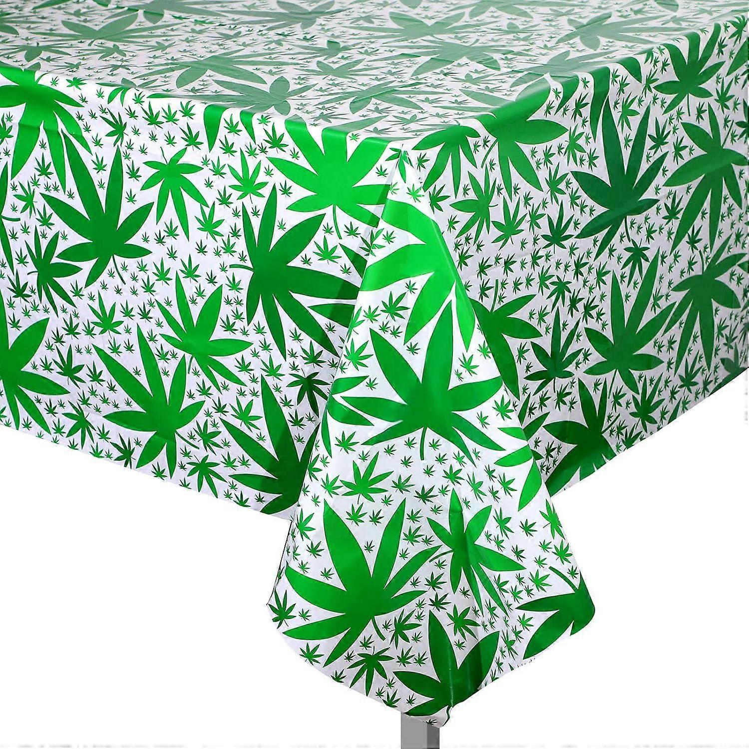 Pieces Weed Leaf Tablecloth Pot Leaves Tablecloth Tropical Rectangular Table Covers Disposable Rectangular Table Covers for Kitchen Dining