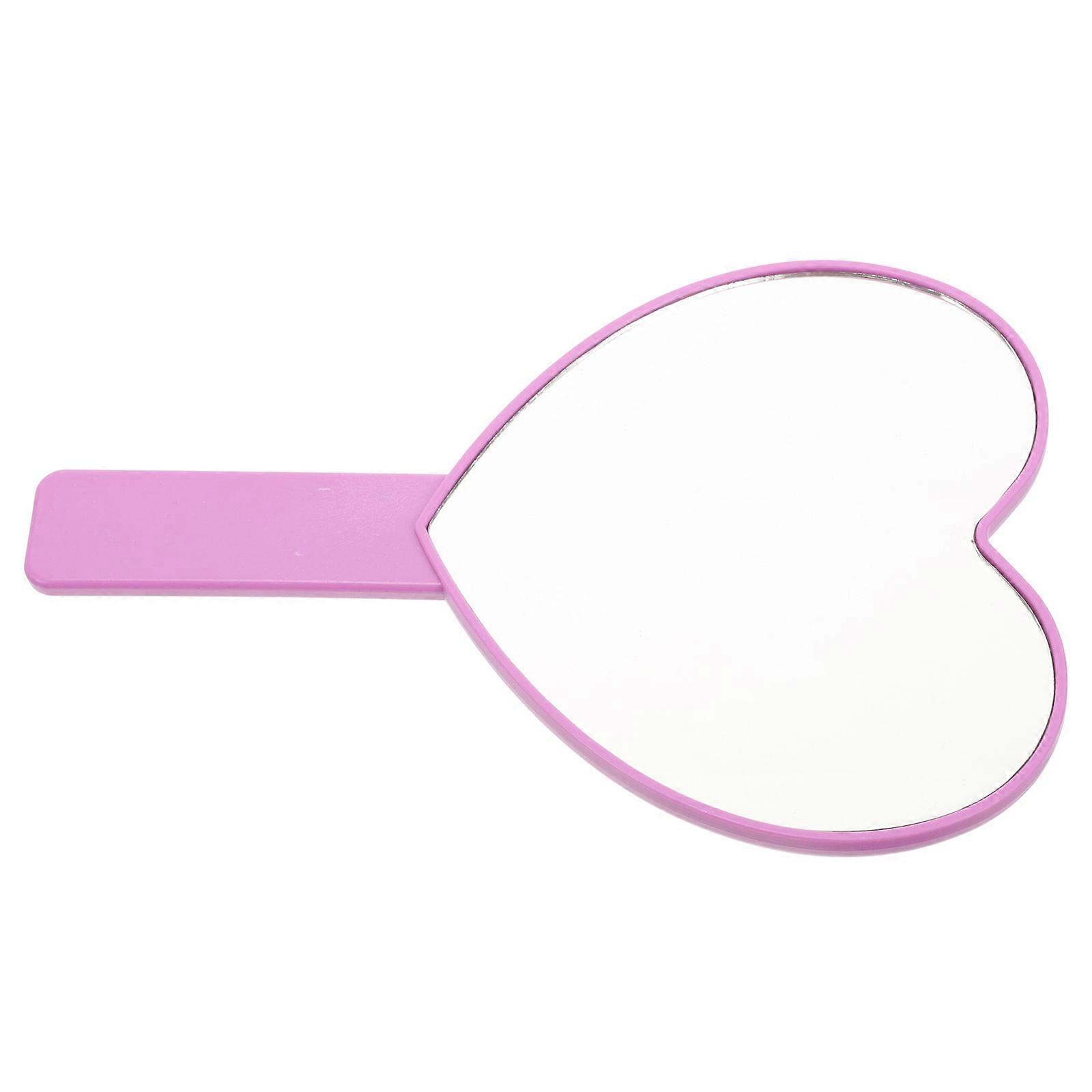 Personal Makeup Mirrors Handheld Small Heart Shaped High Definition Reflection 1Pack