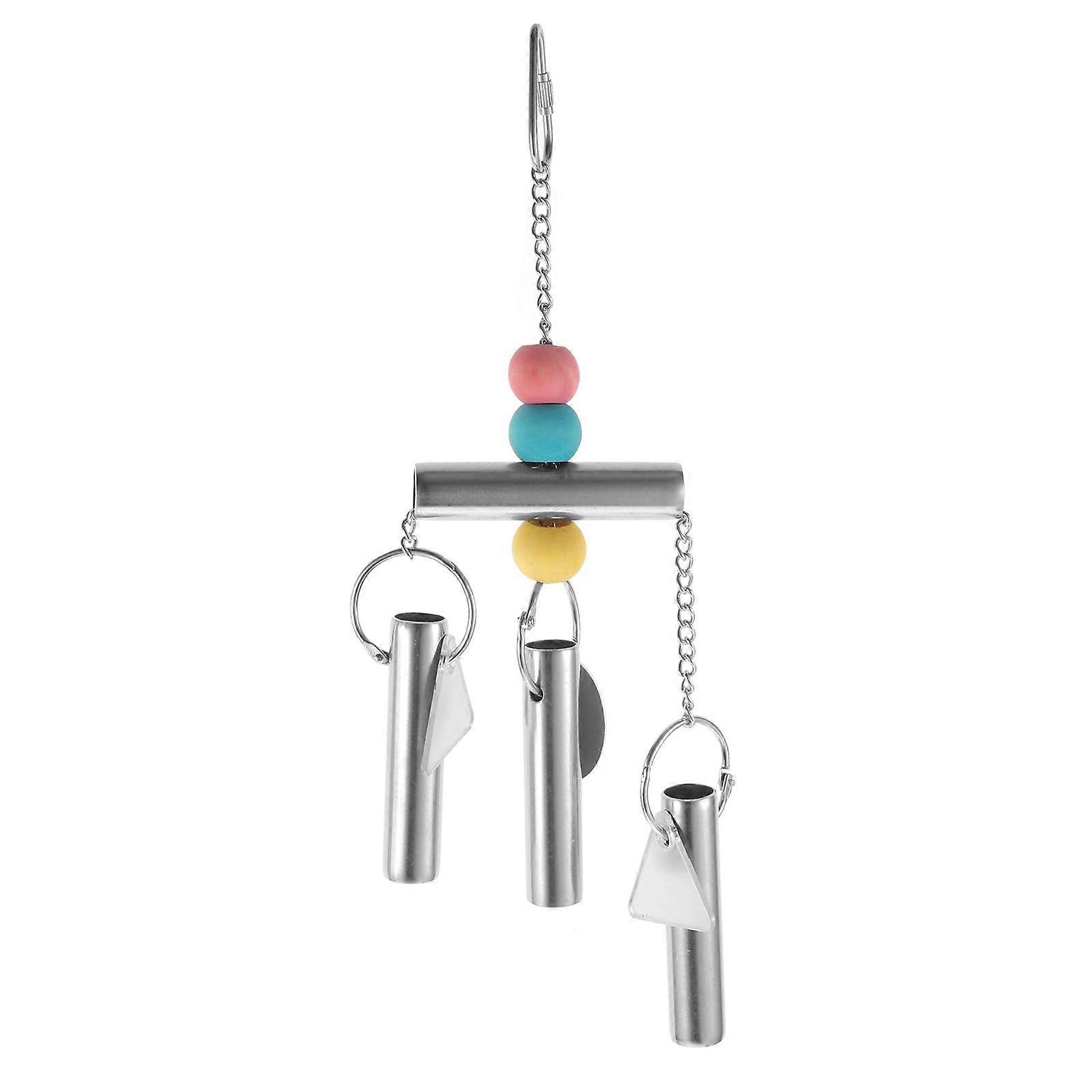 Metal Bell String Toy for Parrot Cockatoo Parakeet Bird Cage Hanging Chew Toy
