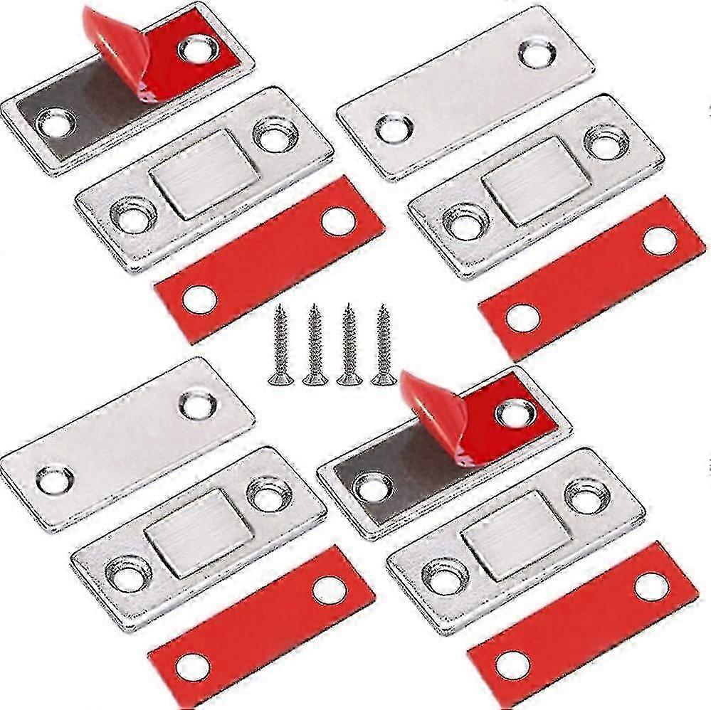 Ultra Thin Magnetic Catch 4 Pack for Cabinet Doors and Drawers