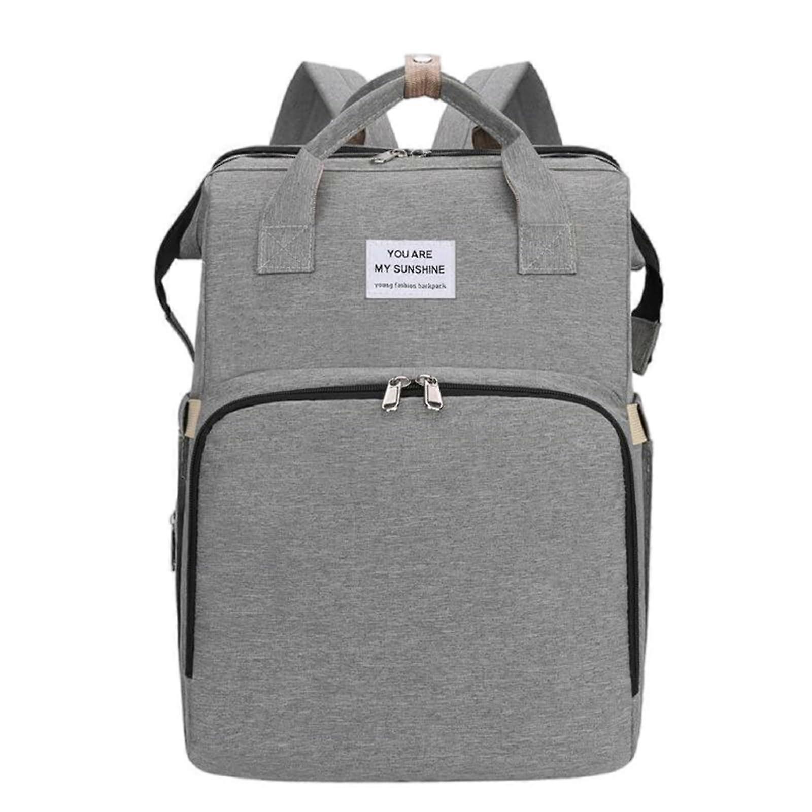 Diaper Bag 25L With Portable Changing Station, Large Capacity Backpack, Includes Changing Mat, Bottle Bag, Multicolor Ocean Waves