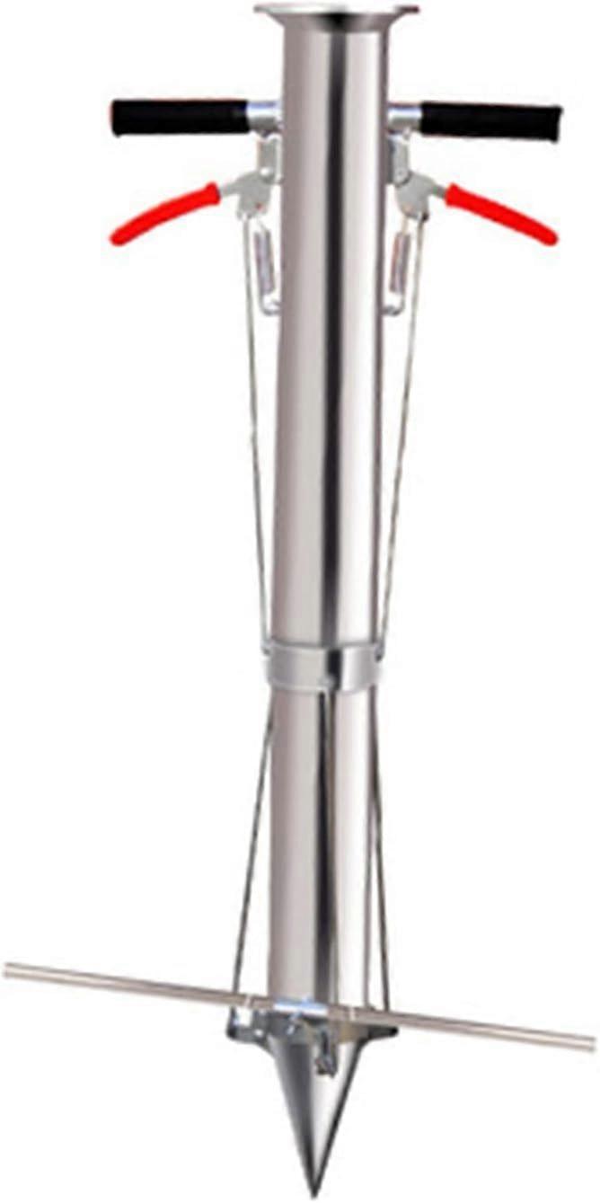 Dahlia planter with automatic soil release, bulb planting tool, wooden handle