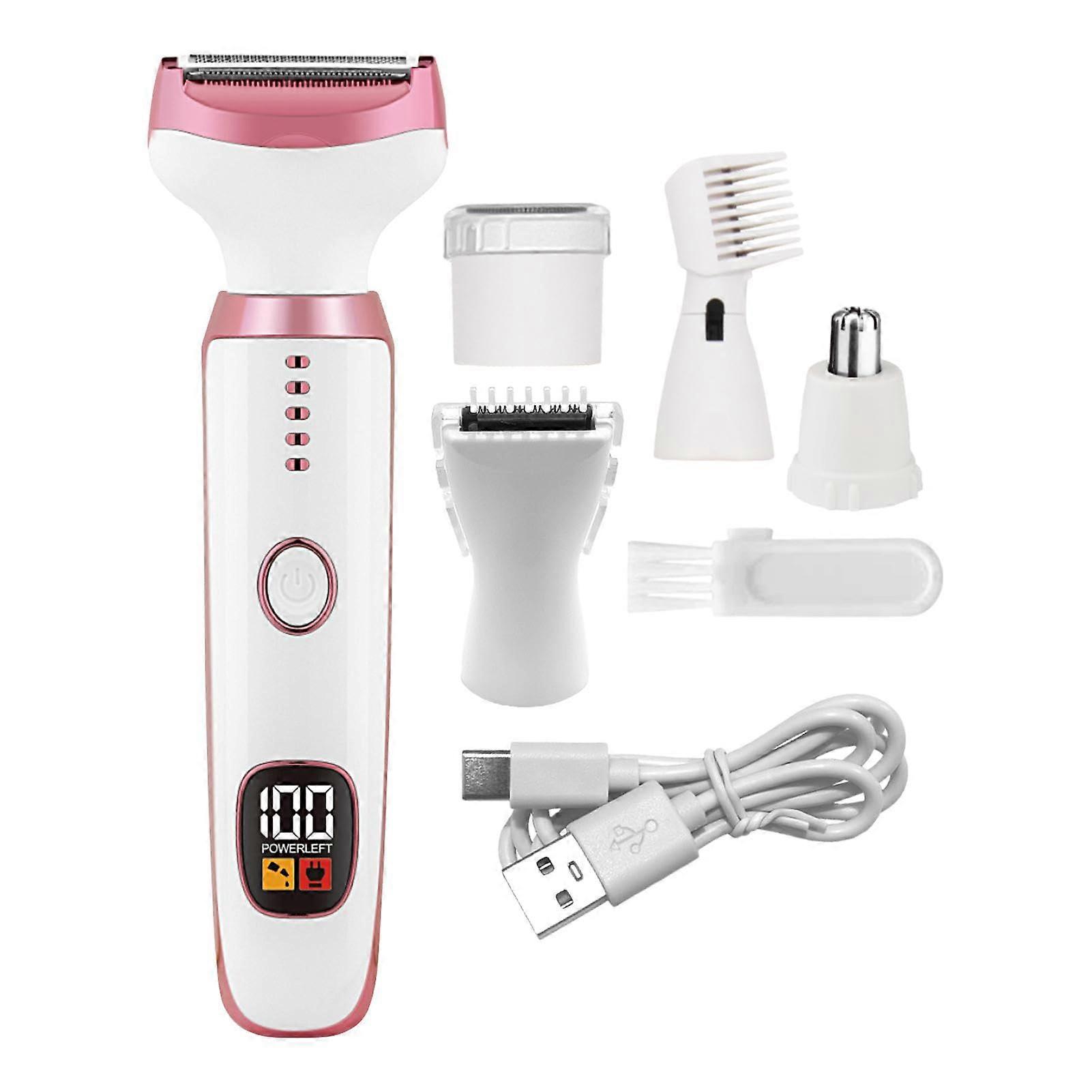 Bikini Trimmer, Electric Women's Shaver with Digital Display Portable Rechargeable Wet and Dry Shaver