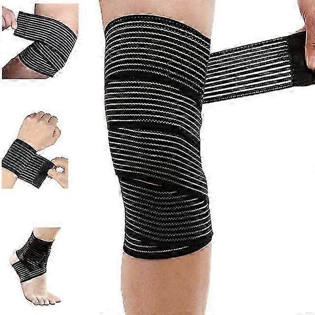 Extended Length Elastic Knee Wrap Compression Support for Joint Pain Relief - Perfect for Sports Activities & Plantar Fasciitis Treatment