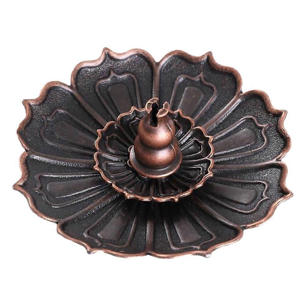 Fragrance Stick Holder Copper Lotus Shape Incense Burning Classical Furnishings 1Pack