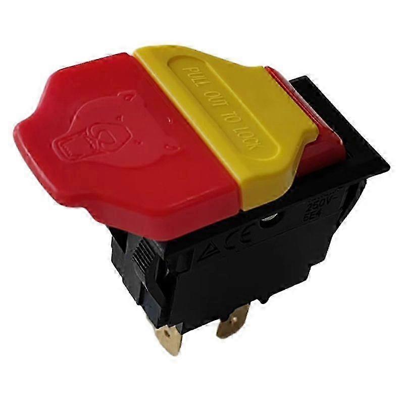 Heavy Duty 4-Pin Paddle Switch 20/12A 125/250V for Table Saws and Drill Presses