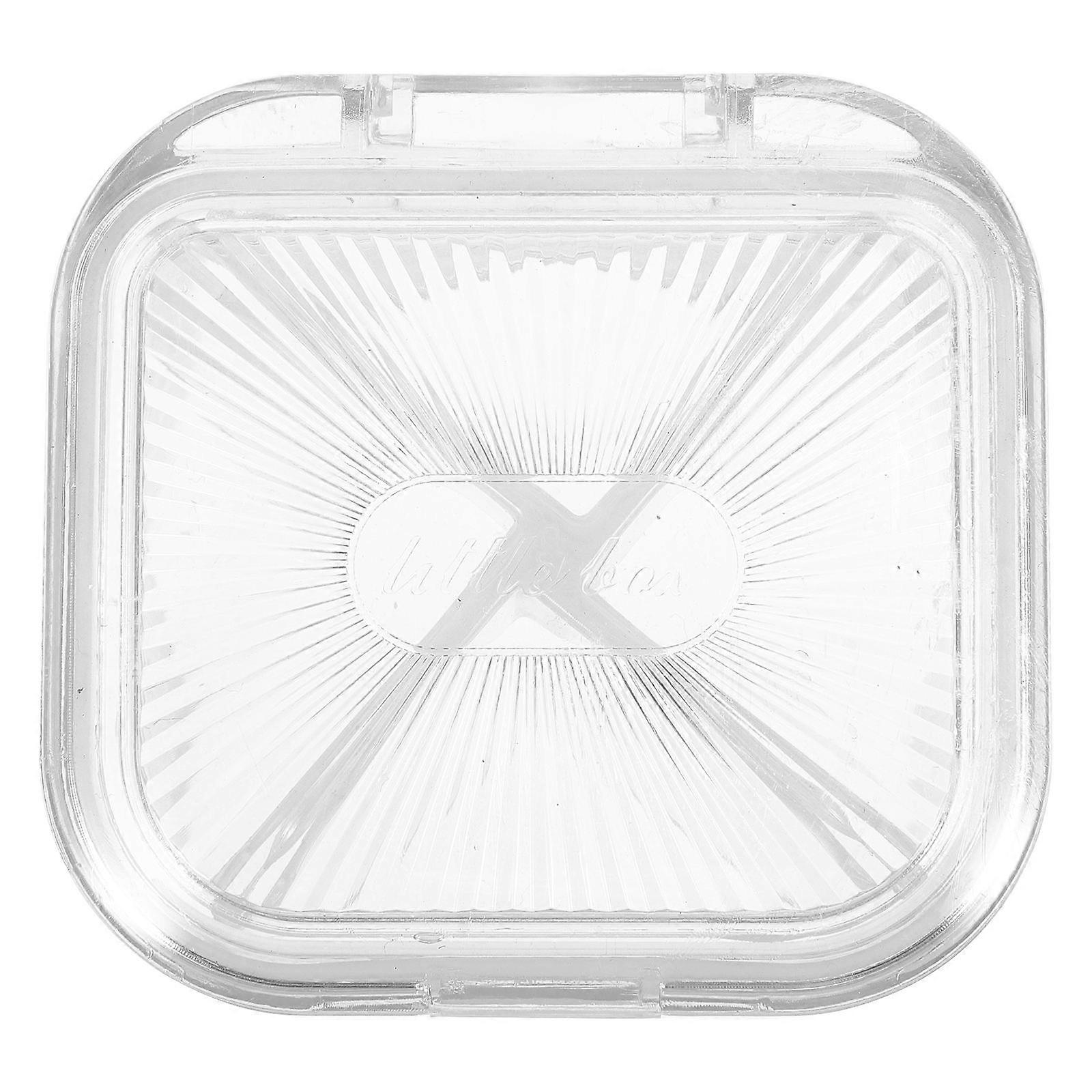 Sealable Denture Storage Box Rectangular Portable Case for Camping 2.4cm Height 1Pack