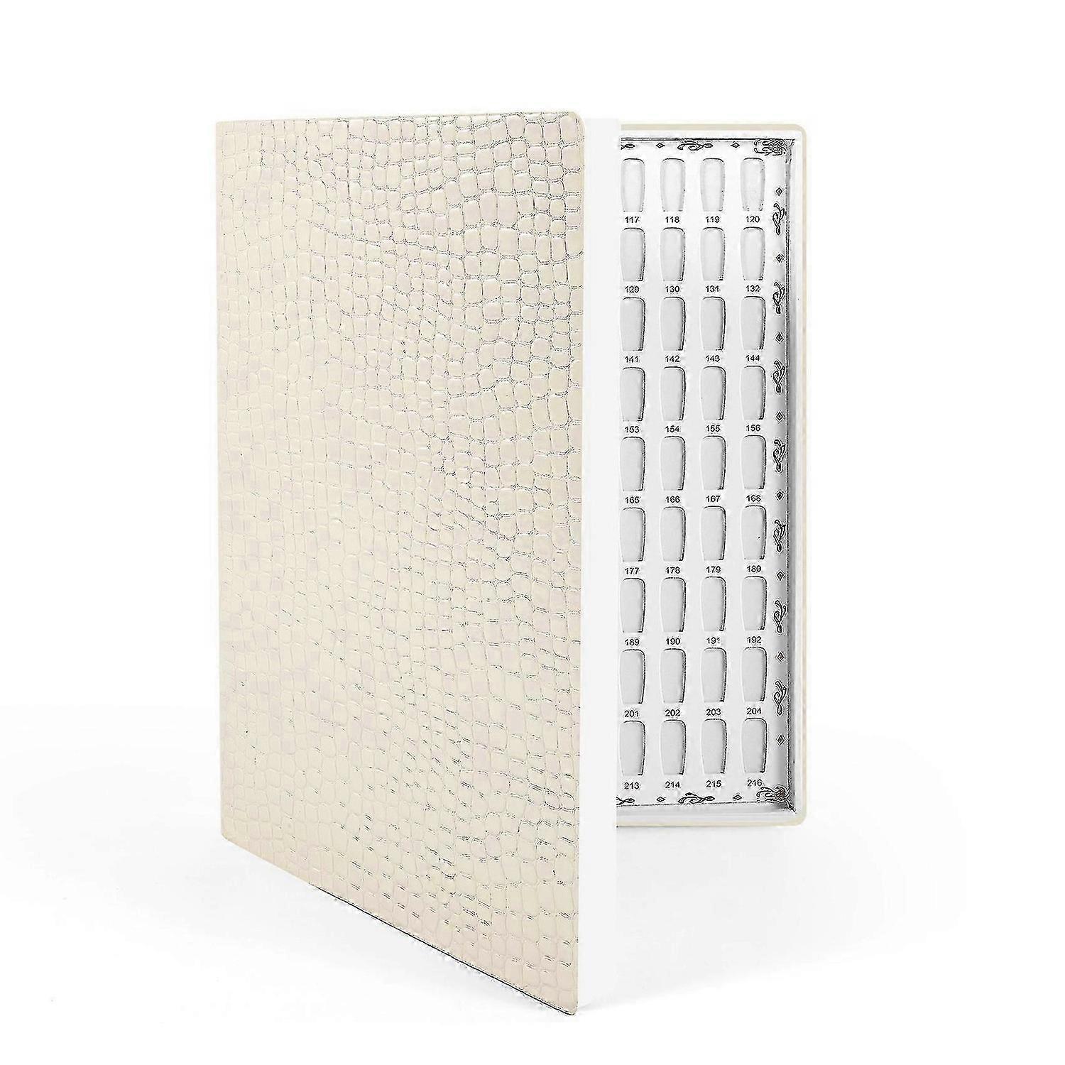 216 Colors Nail Tips Display Book DIY Nail Art Showing Shelf Gel Color Card Chart Painting Display Board White js