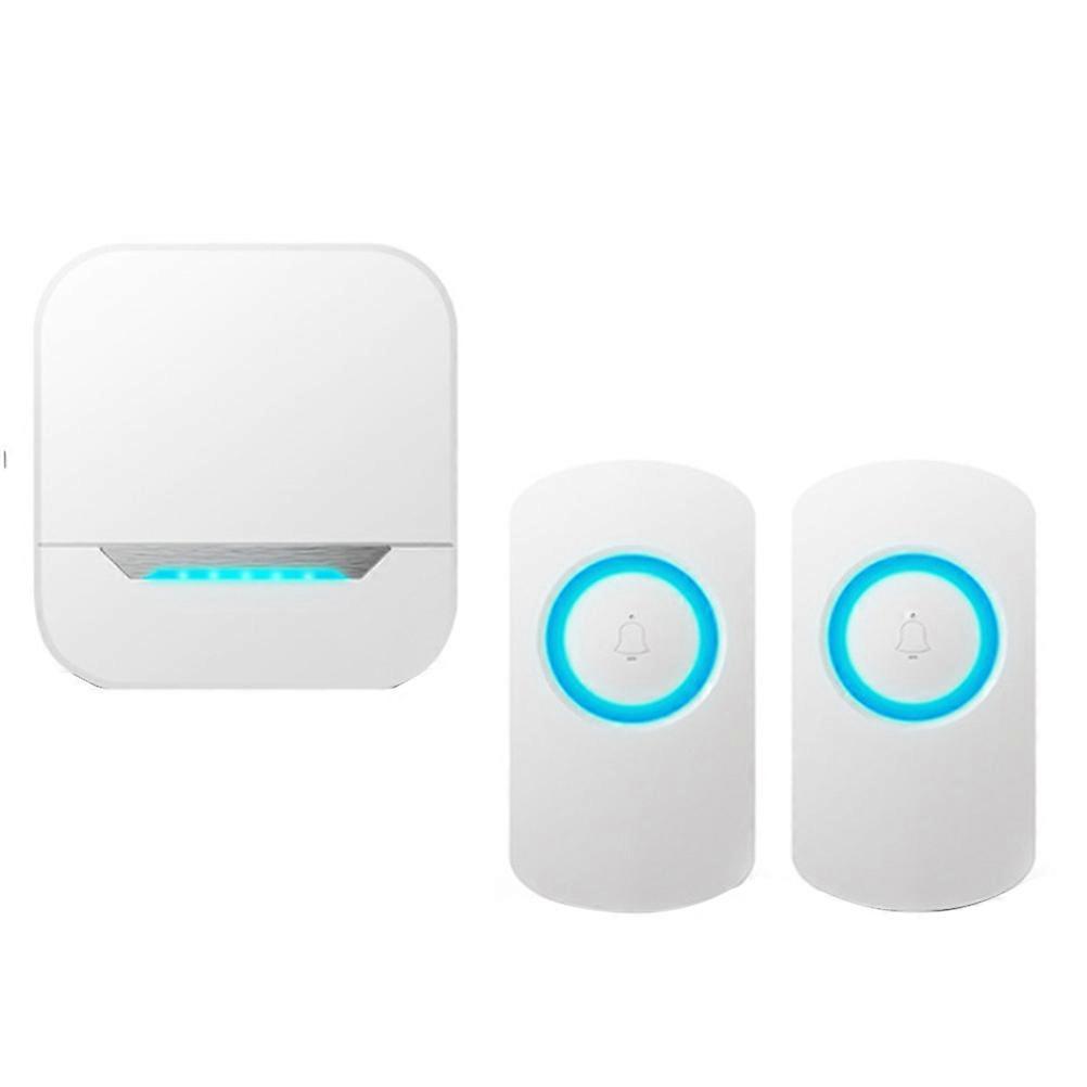 Cordless Door Bell 2Pc Wireless Transmission Learning Code Memory Function For Houseowners Outdoor Visitors