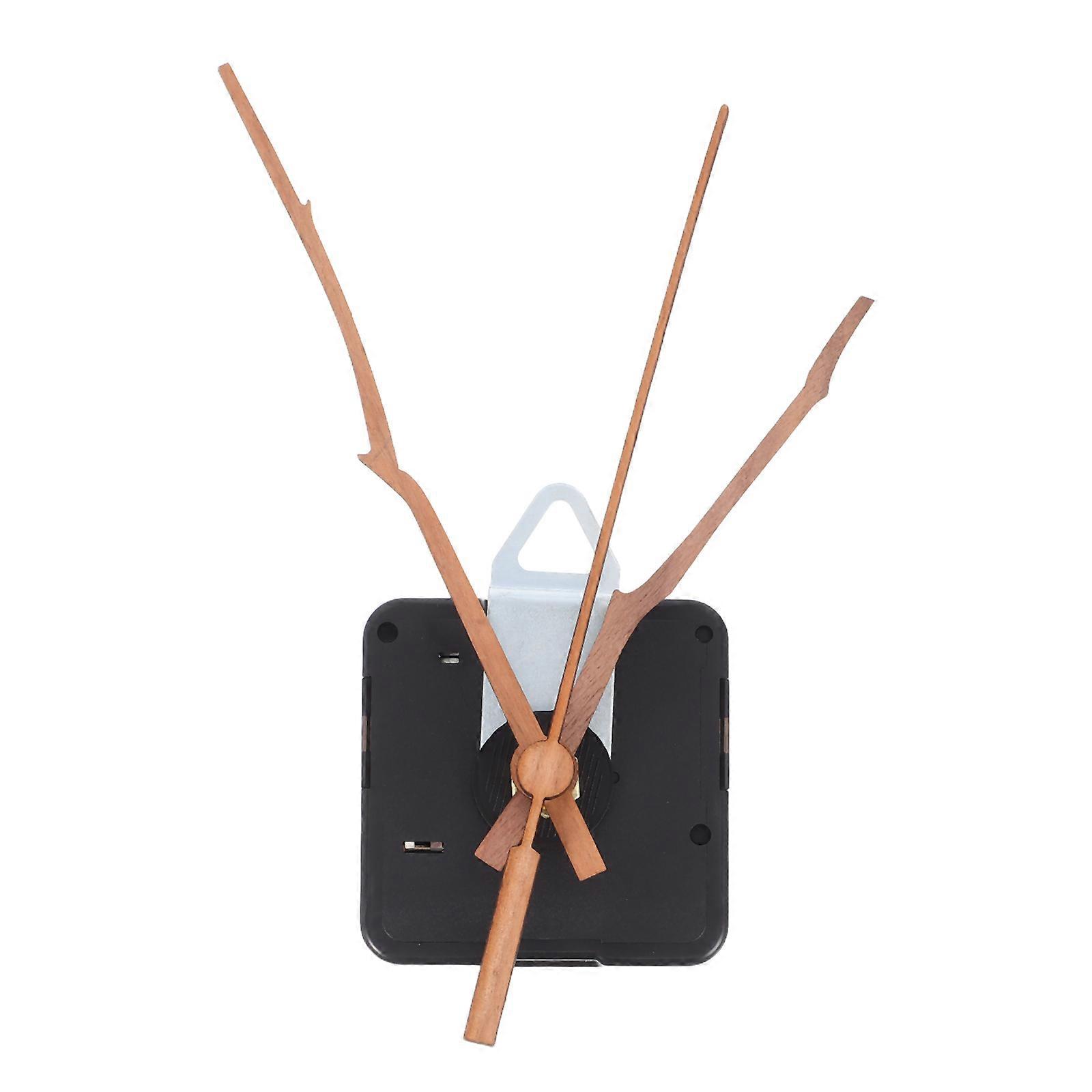 Diy Silent Clock Mechanism with Long Shaft Sweep and Walnut Wood Hands for Wall Clock Repair – Precise Timekeeping Replacement Parts for Custom