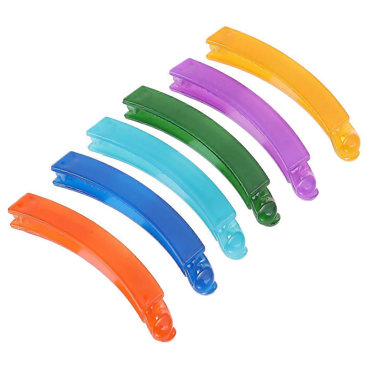 Ponytail Banana Clip Hair Styling Tool Non Slip Protect from Wet Assorted Color 12Pcs for Girls