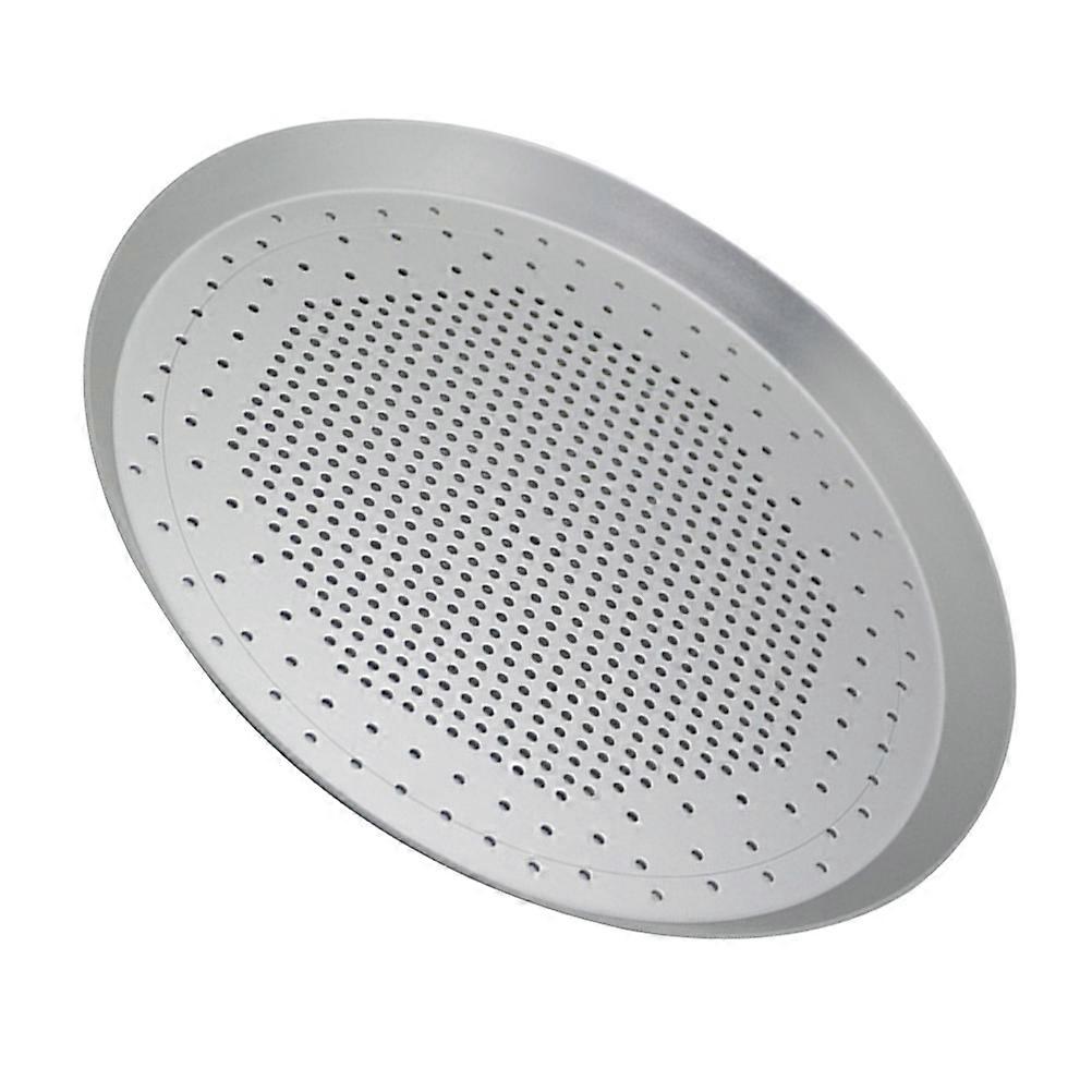 Round Shaped Pizza Board Silver Color Baking Serving Tray 1Pack