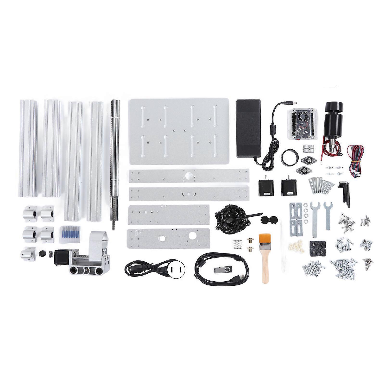 CNC Router Machine Aluminum Alloy Body CNC Control High Efficiency Mini Triaxial Engraving Machine US Plug 100-240V