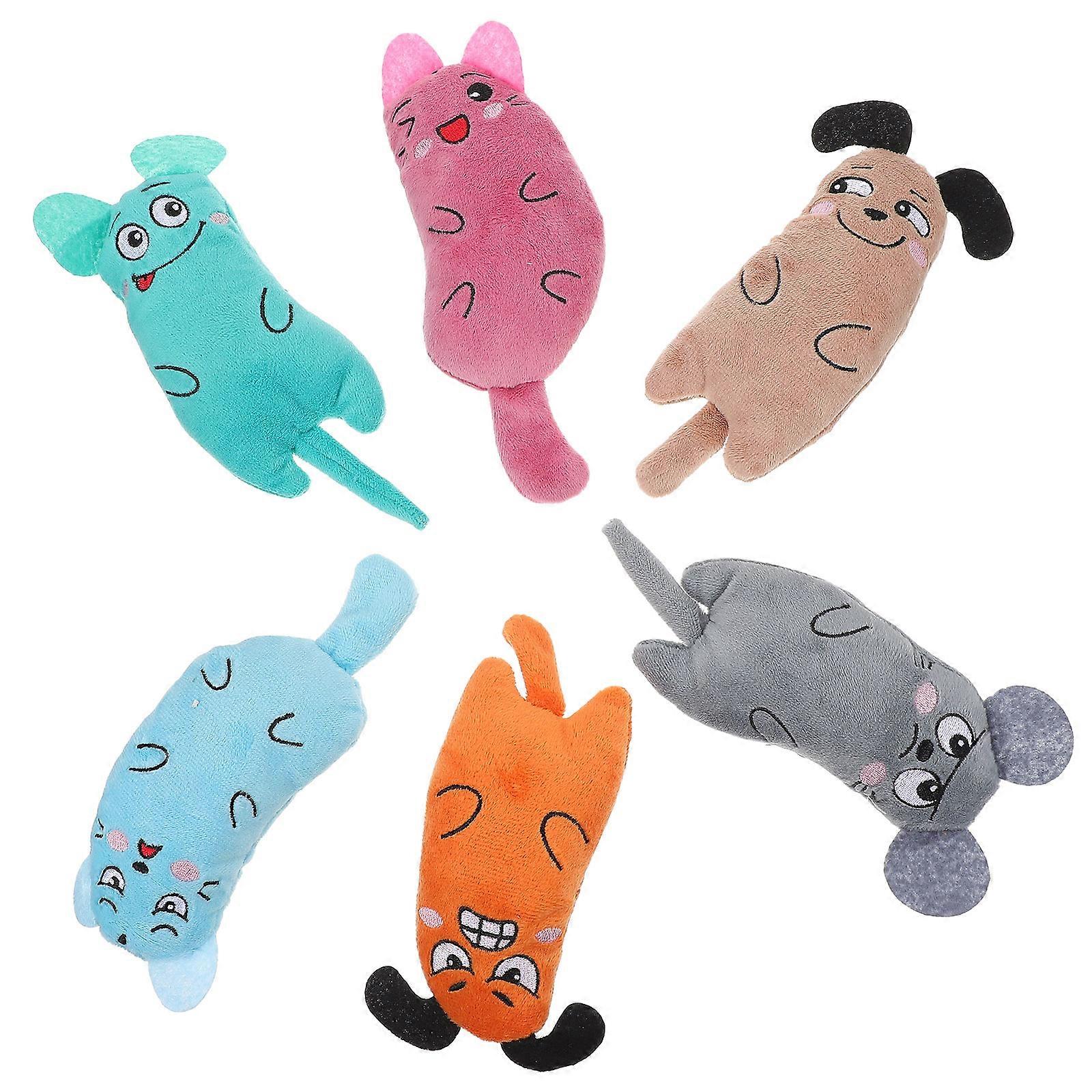 Squeeze Cats Toy Interactive Cat Chew Toys Pet Supplies Indoor Playtime Durable Design 6Pcs