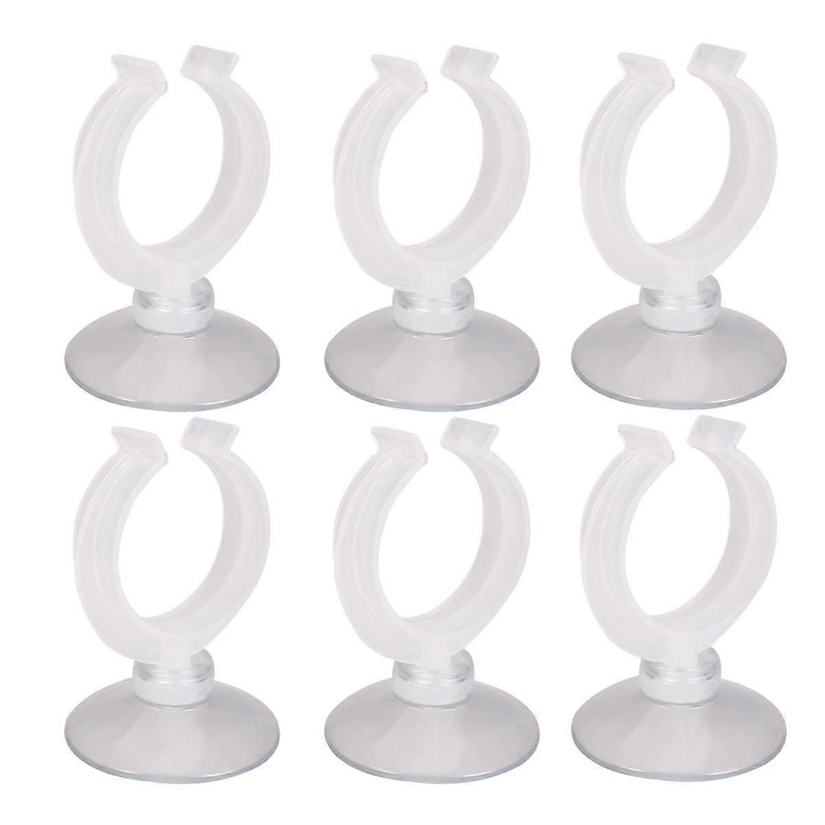 Acrylic Water Clip for Fish Tank Holds Pipes Firmly Suction Cup Design Transparent 32mm