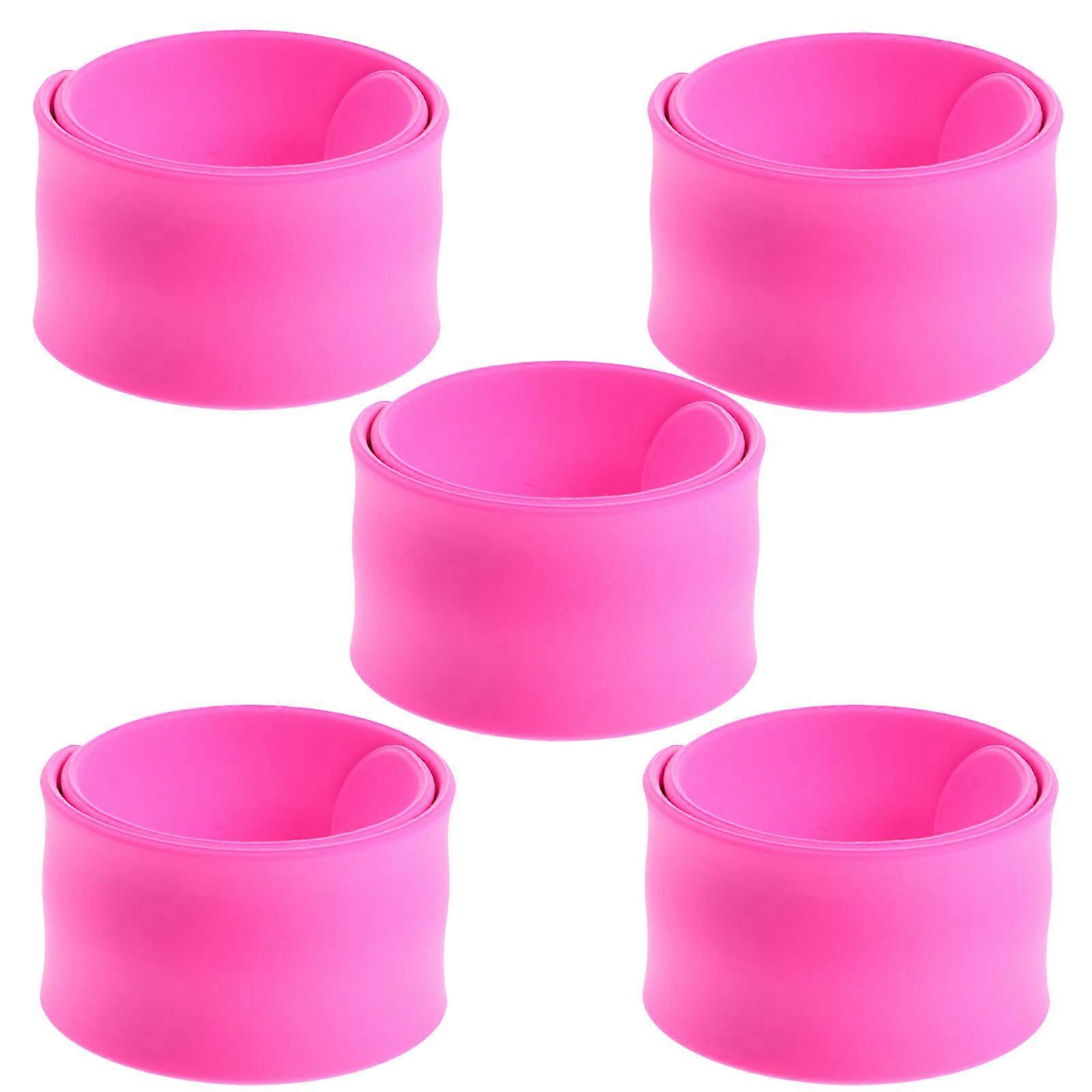 Clapping Slap Bracelets Circular Silicone Childrens Day Dance Parties Simple Structure 5Pcs