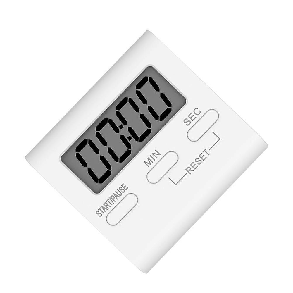 Kitchen Timer Digital Countdown Stopwatch with Alarm Function White