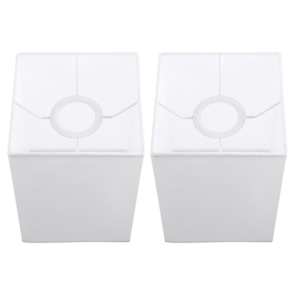 2pcs Square Cloth Lampshade for Table Lamps   TC Fabric Light Cover with Optimal Diffusion for Indoor Lighting & Decor, Easy Bulb Replacement