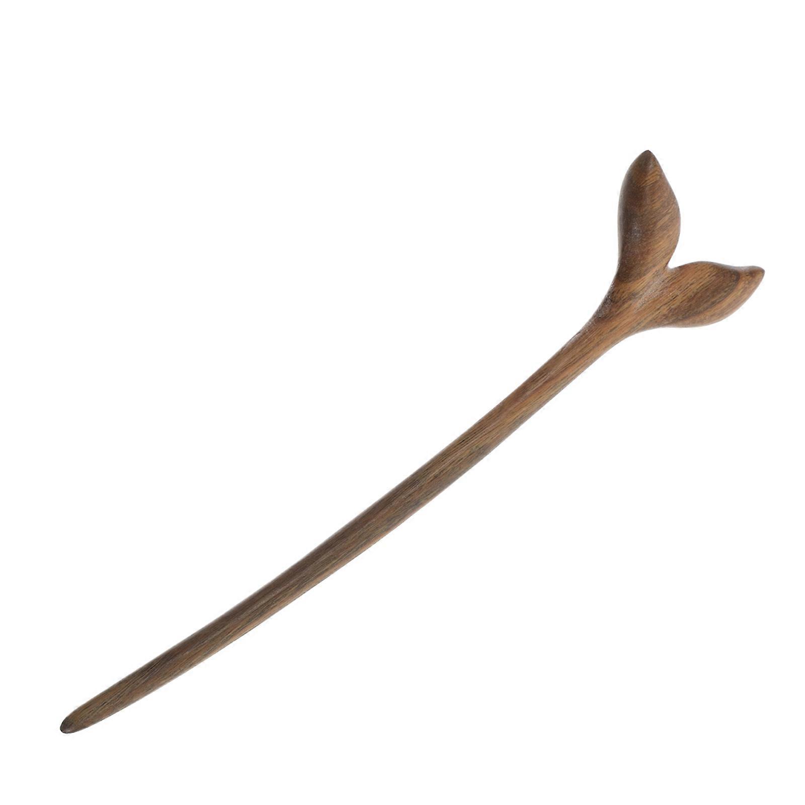Chinese Handmade Hairpin for Decoration Wooden Hair Accessory in Green with Classical Elegance for Various Hairstyles