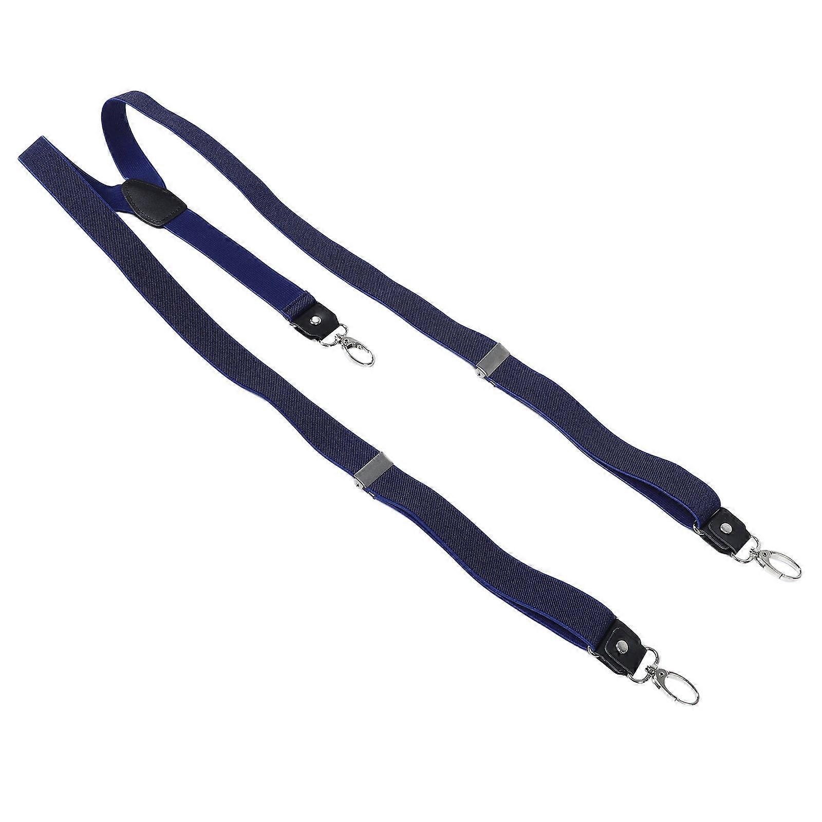Adjustable Back Suspender Shoulder Strap Suspender Clip For Men Formal Occasions Polyester Metal Leather Waist 1Pcs