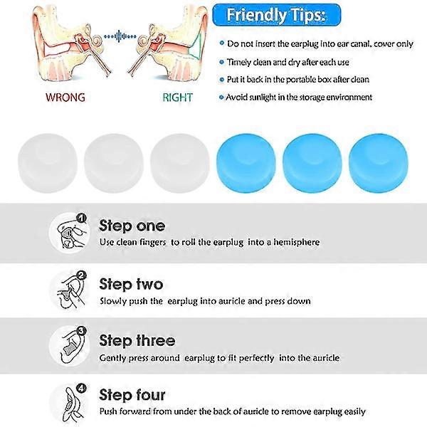 24pcs Earplugs for Sleep Noise Reduction, Soft Silicone Earplugs for Sleeping, Reusable Noise-Reducing Earbuds Ear Plugs for Snoring, Sl null none