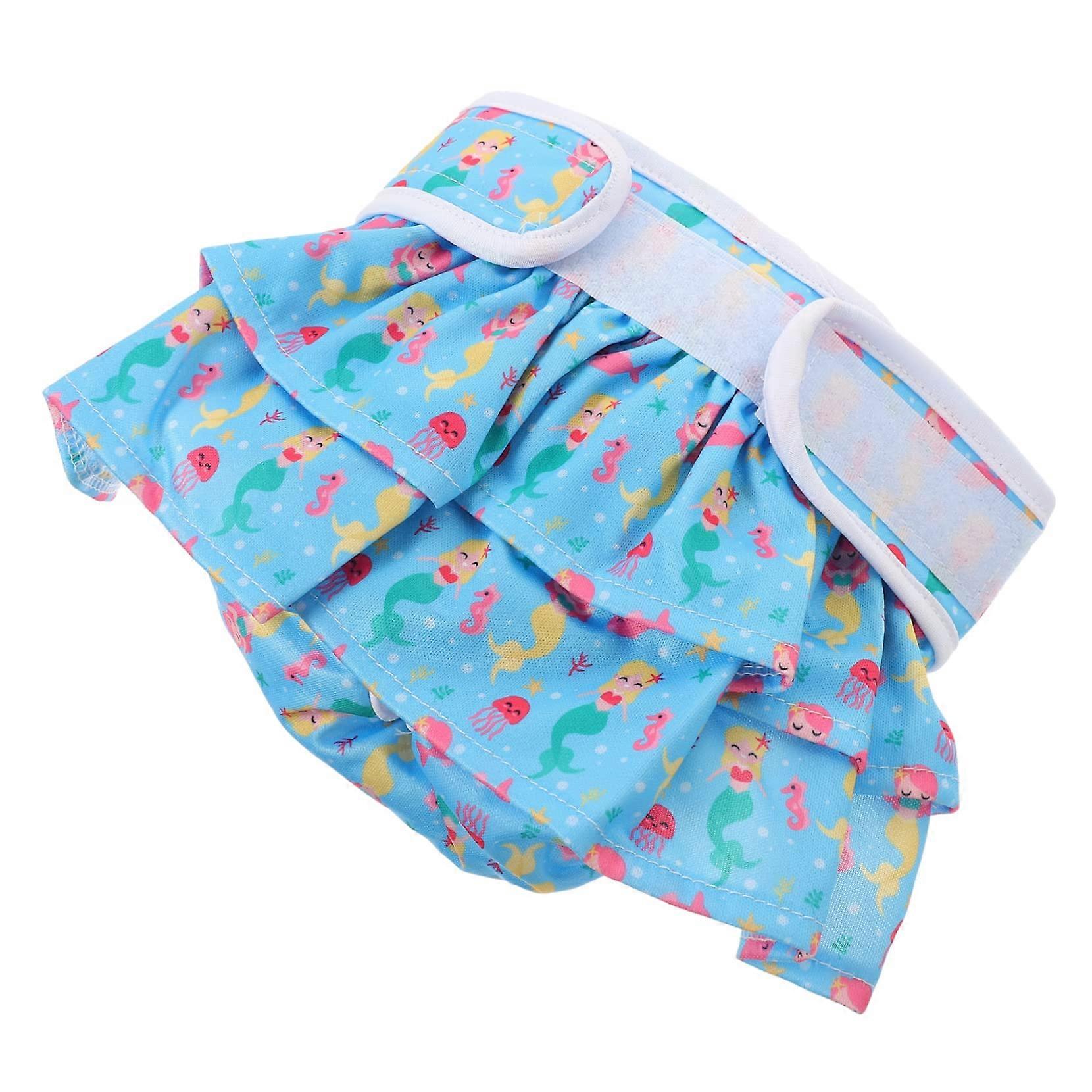 Dog Nappies Pipi Pads Kit Blue Polyester 28x22cm For Dwarf Dachshund Belly Band Tray Kennel Reusable Dog Mat