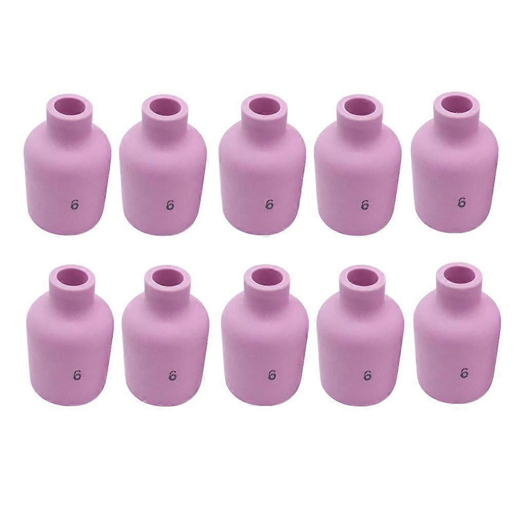 10Pcs Violet TIG Welding Ceramic Nozzles for Professional Welders Specific to Industrial Welding with Low Burn-Loss Rate Size Approx 4.9 x 3 x 3cm
