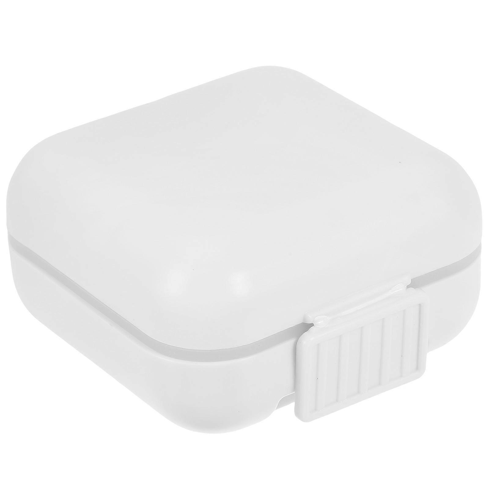 Portable Travel Pill Organizer with Compartments for Safe Medication Storage White PP Silicone 3.15 x 2.17 inches