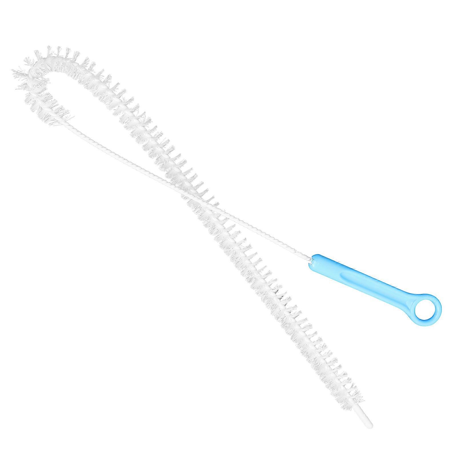Blue Flexible Brush For Kitchen Sink Cleaning 72X1.5CM Efficient Hair Removal 1Set