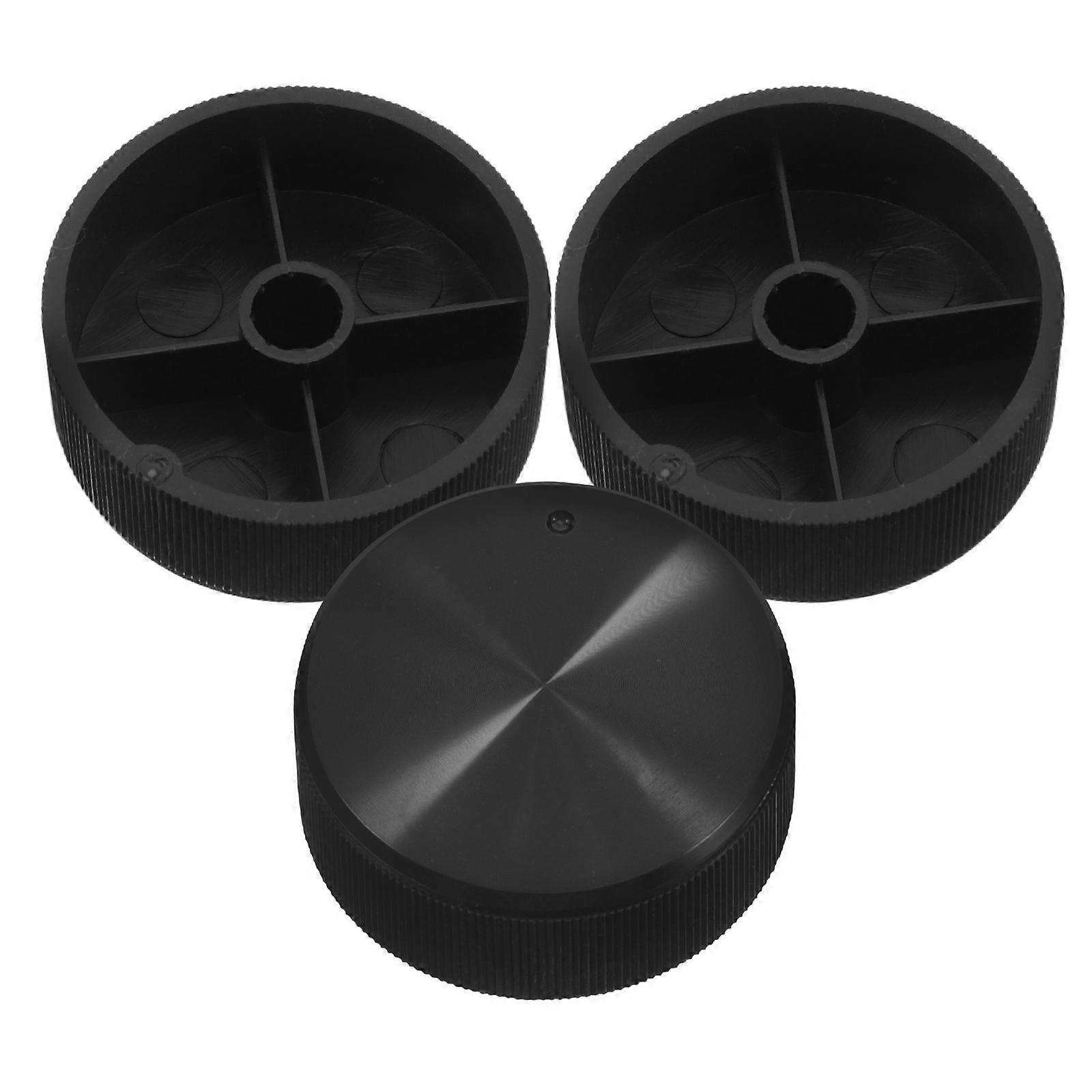 Switch Knobs Potentiometer Knob Switch Cap Bass Amplifiers Durable Material Round Shape 3Pcs