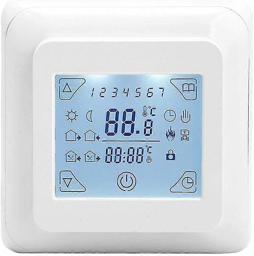 Smart Touch Screen Programmable Thermostat 16A for Floor Heating Temperature Control