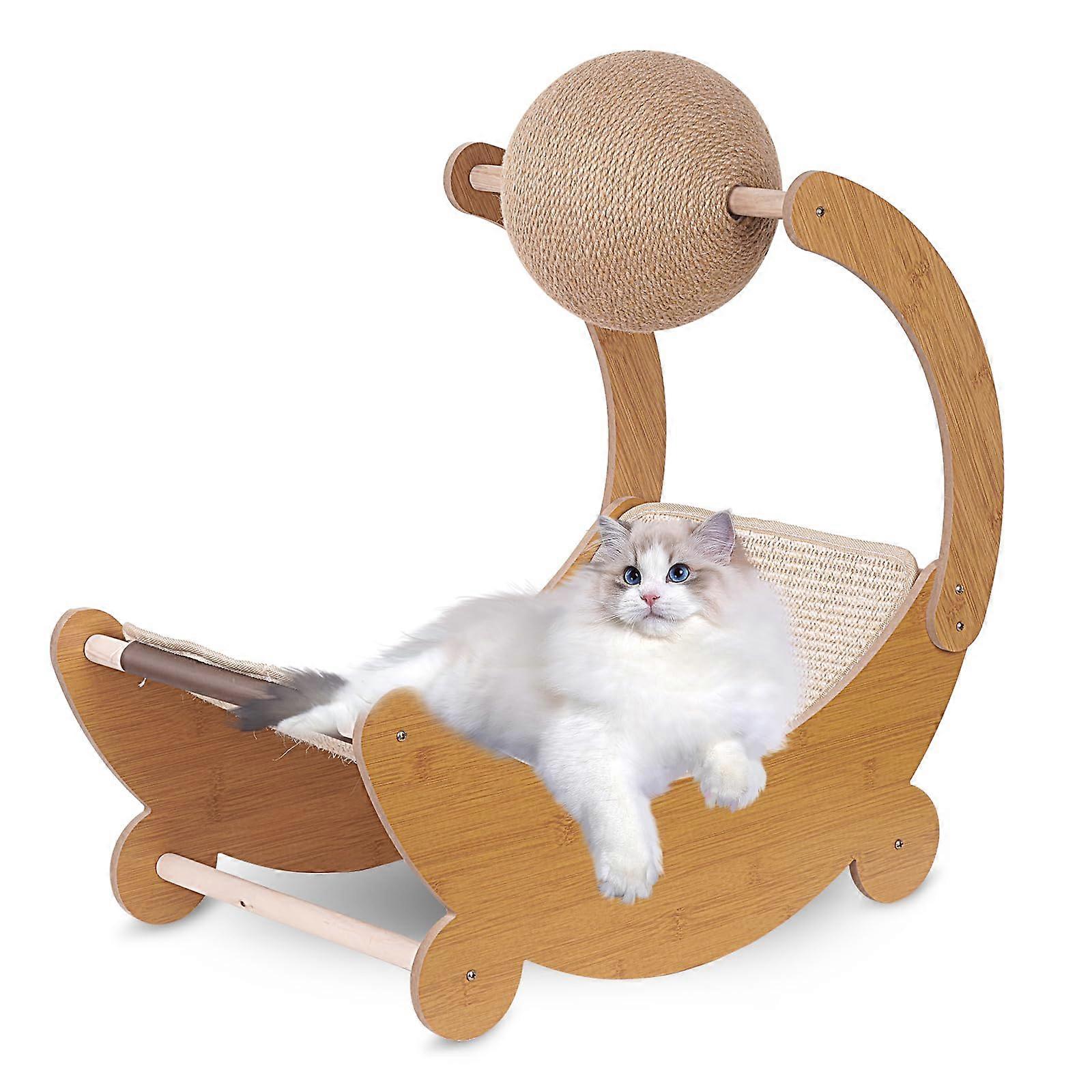 Cat Scratching Board, Scratching Mats, Curved Cardboard with Cat Ball