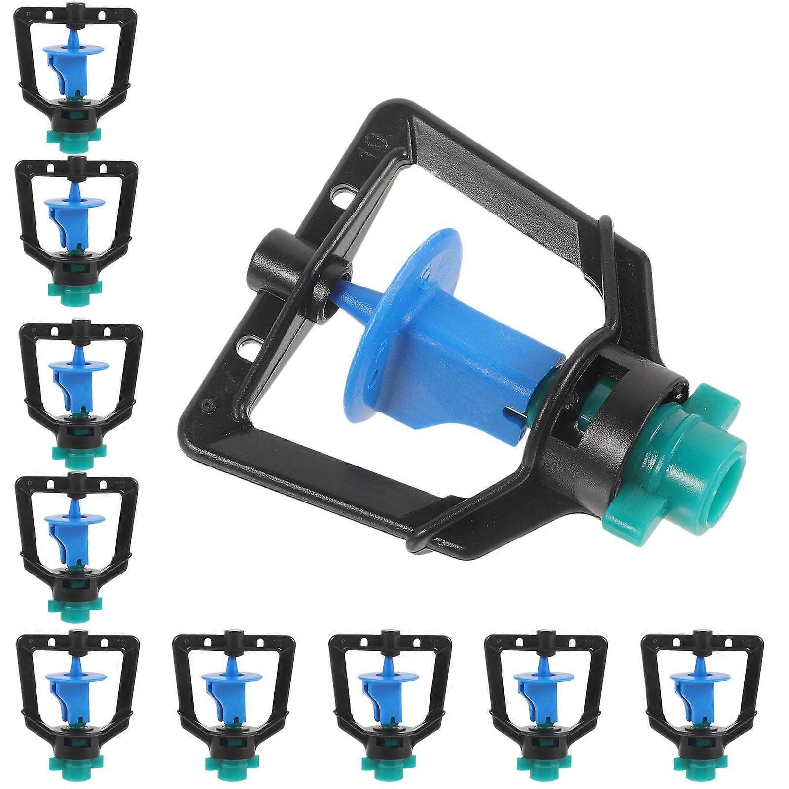 Rotating Sprinkler Head for Lawn Garden Watering Tool Made of Durable Black Plastic