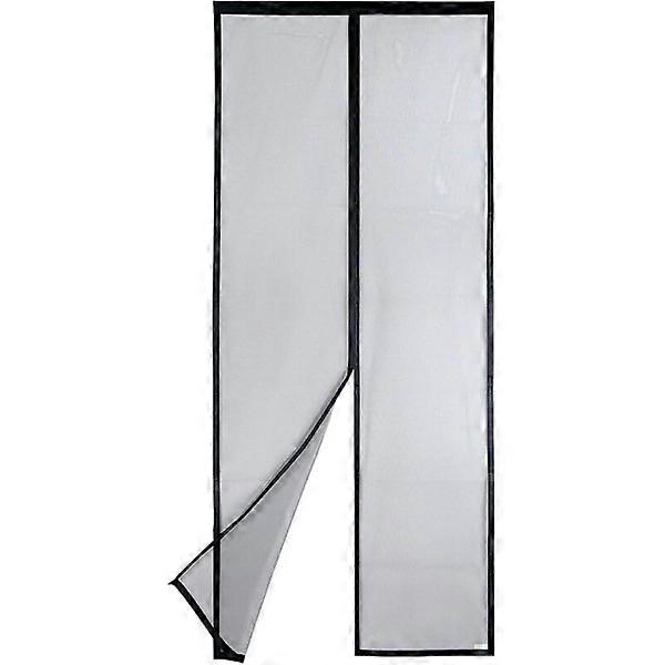 Magnetic Door Screen - Durable Mesh, Magnetic Seal From Top To Bottom, Automatic Closing (90x210, Black)