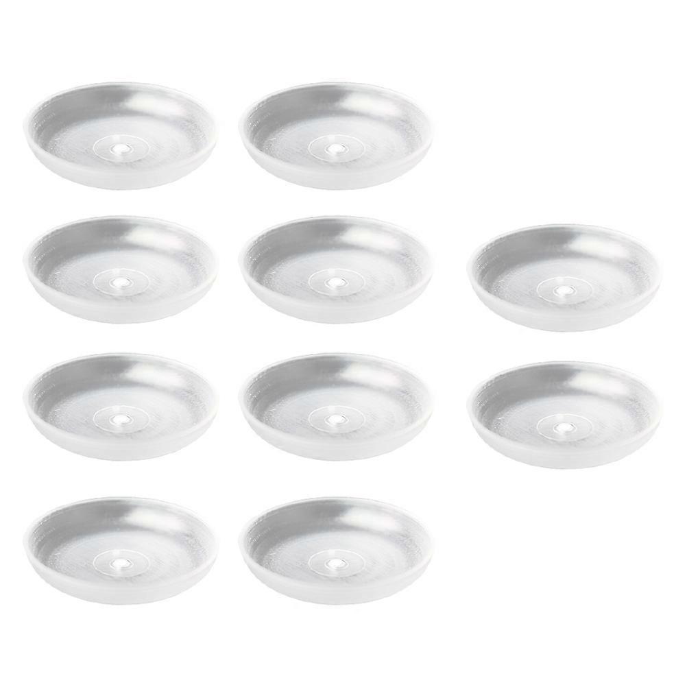 PP Cake Candle Plates with Hole for Collecting Wax Oil Perfect for Birthday Cakes 50pcs Transparent