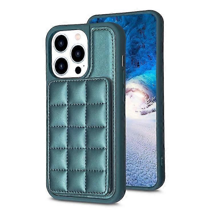 For iPhone 12 Grid Card Slot Holder Phone Case
